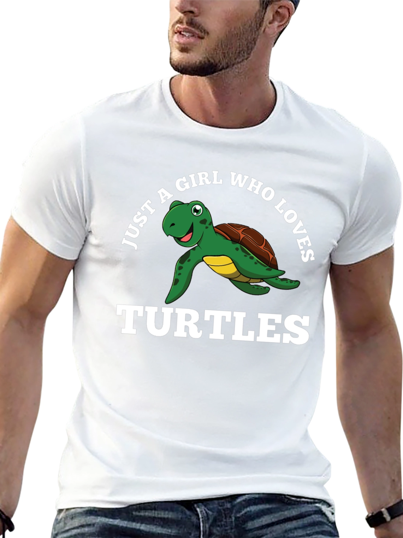 Black Just A Girl Who Loves Turtles Black T-Shirt view 13