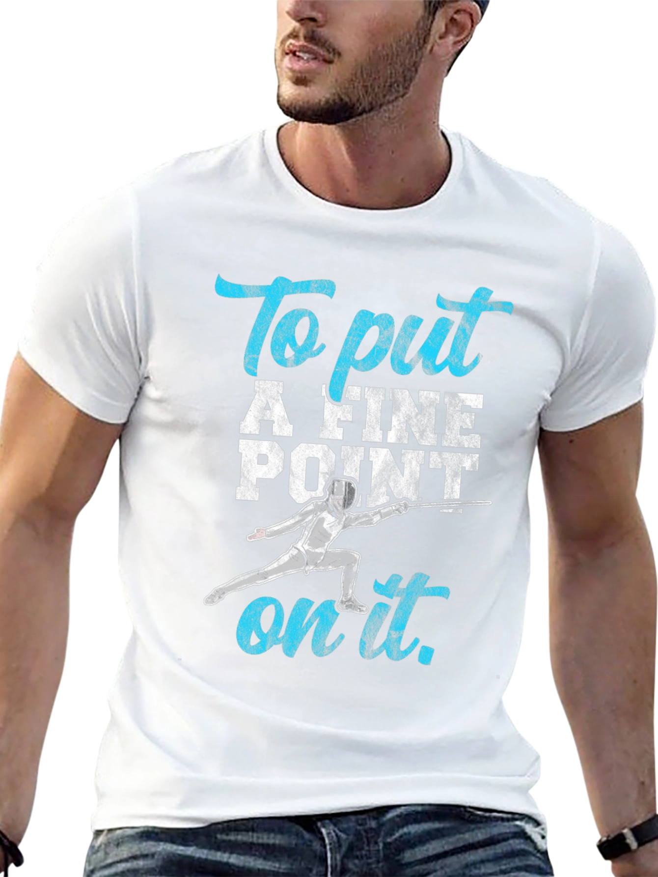 Black Fencing T-Shirt: "To Put A Fine Point on It" view 13