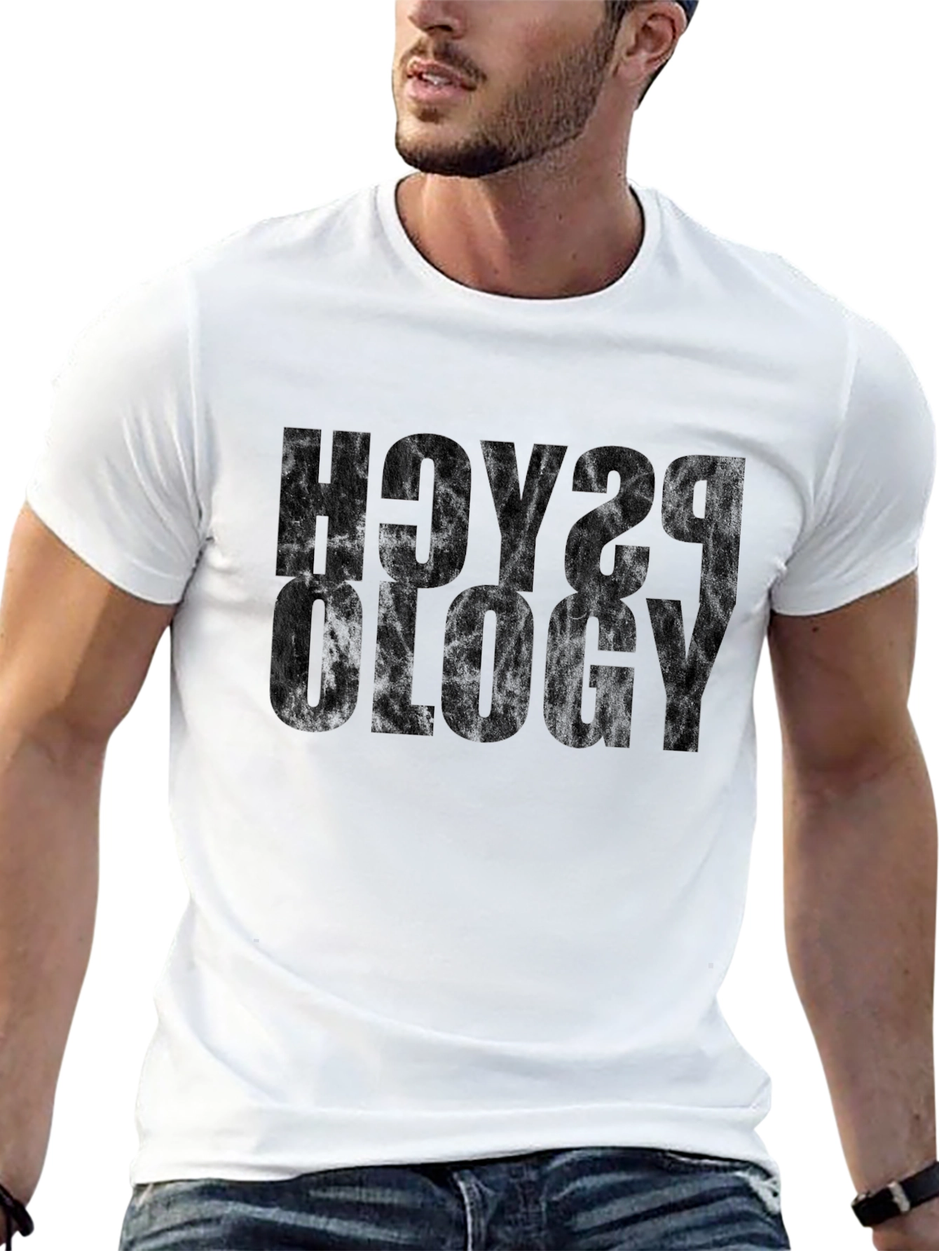 Black Psychology Black Graphic T-Shirt view 13