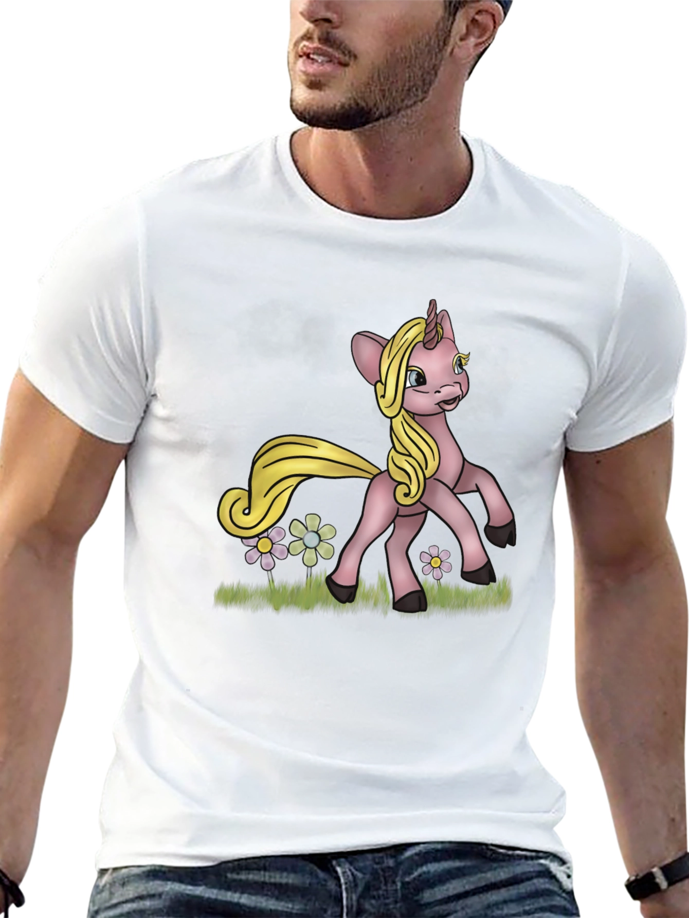 Black Unicorn Graphic T-Shirt - Whimsical Cartoon Design view 13