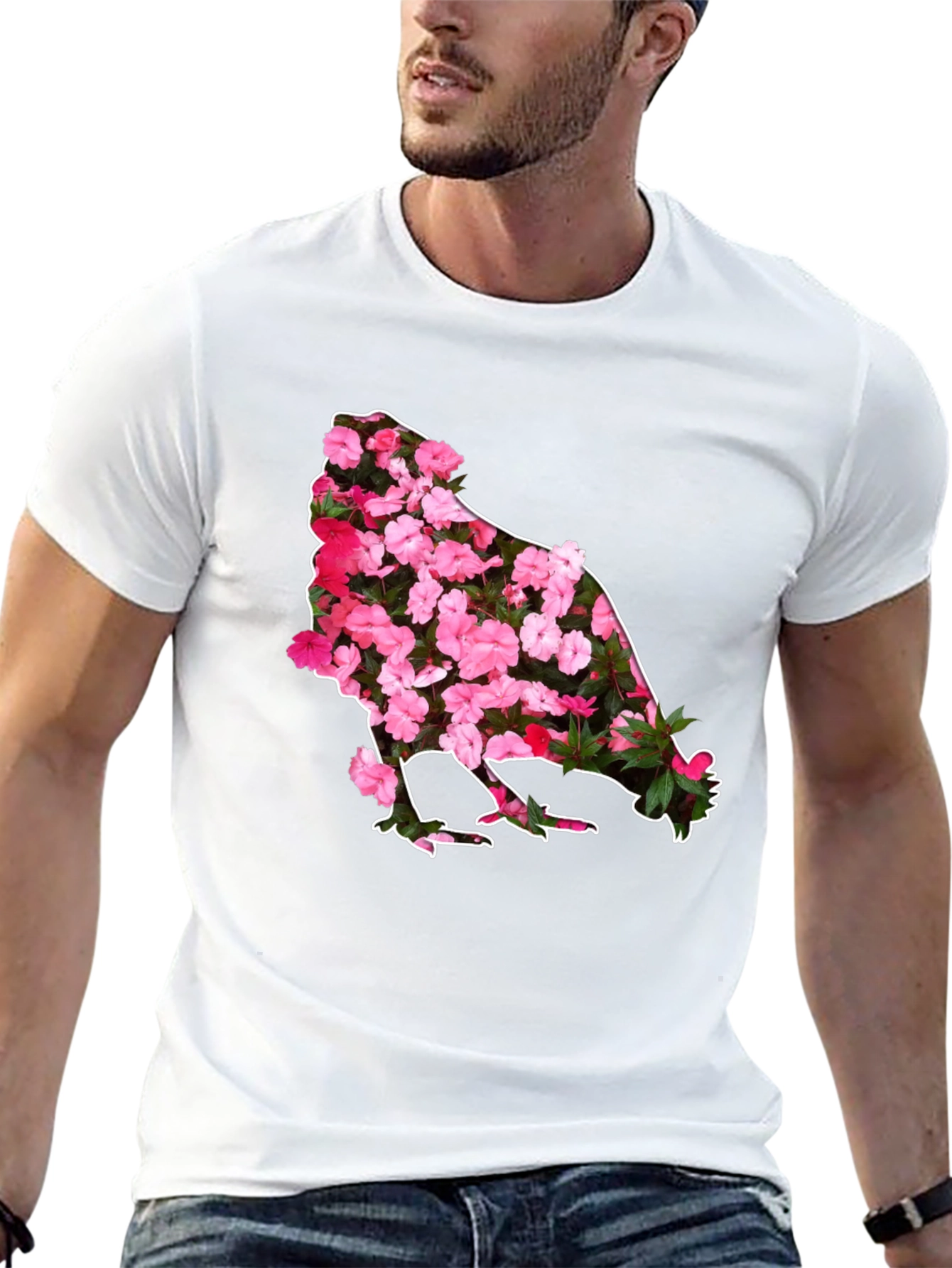 Black Floral Chicken Graphic Tee - Black view 13