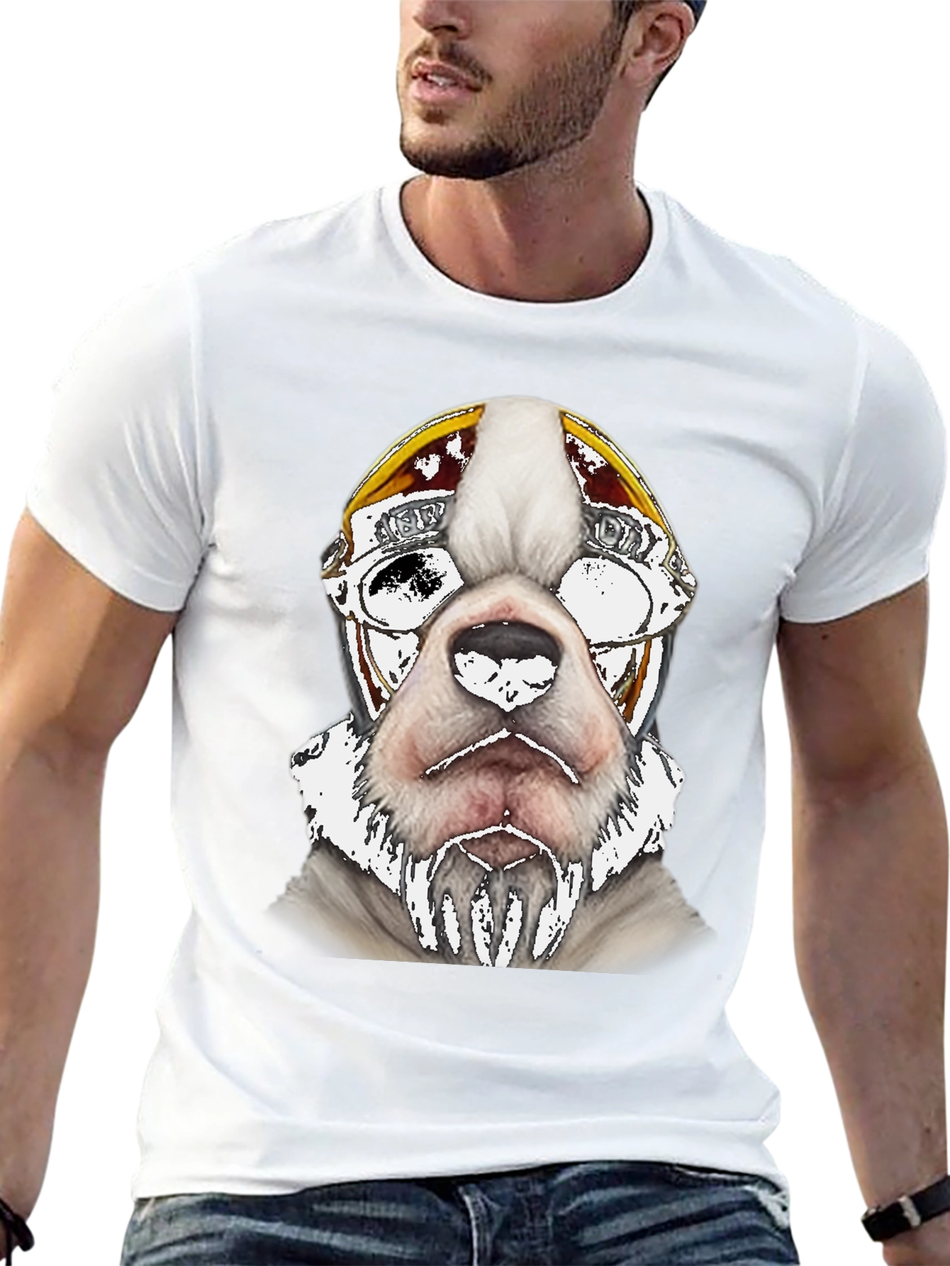 Black Cool Dog Aviator T-Shirt - Black view 13