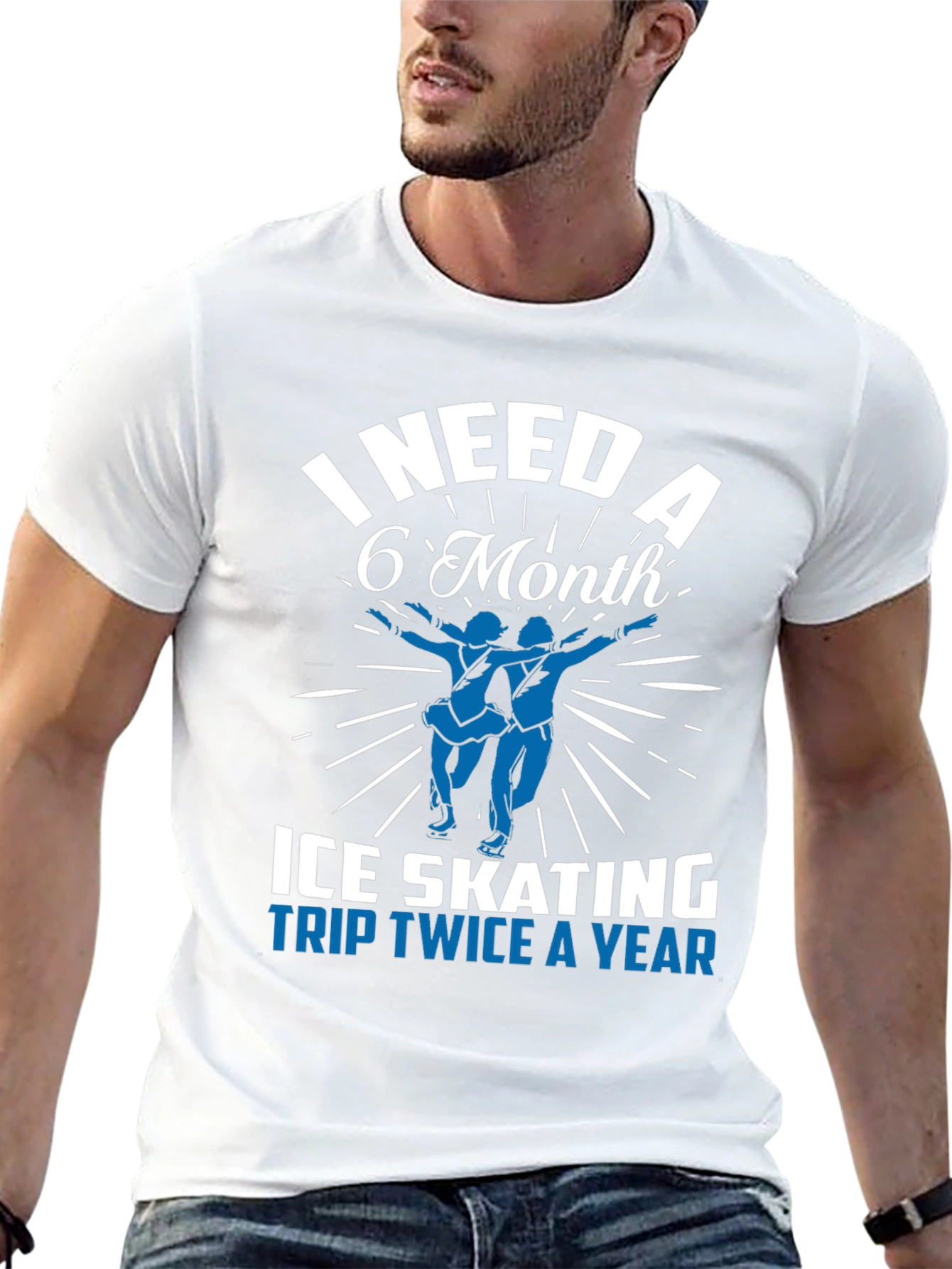 Black I Need A 6 Month Ice Skating Trip Twice a Year T-Shirt view 13