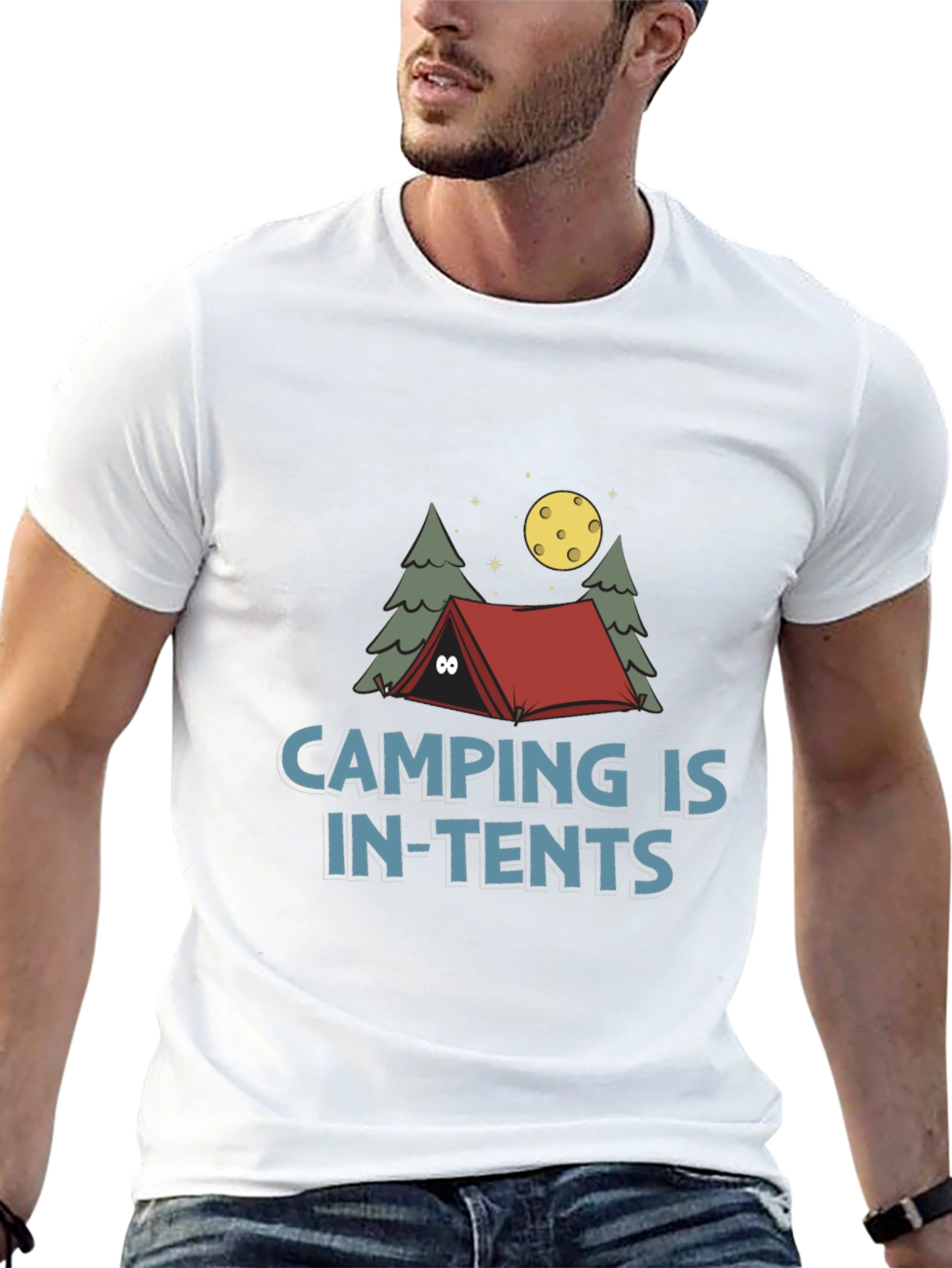 Black Camping Is In-Tents Funny Graphic Tee view 13