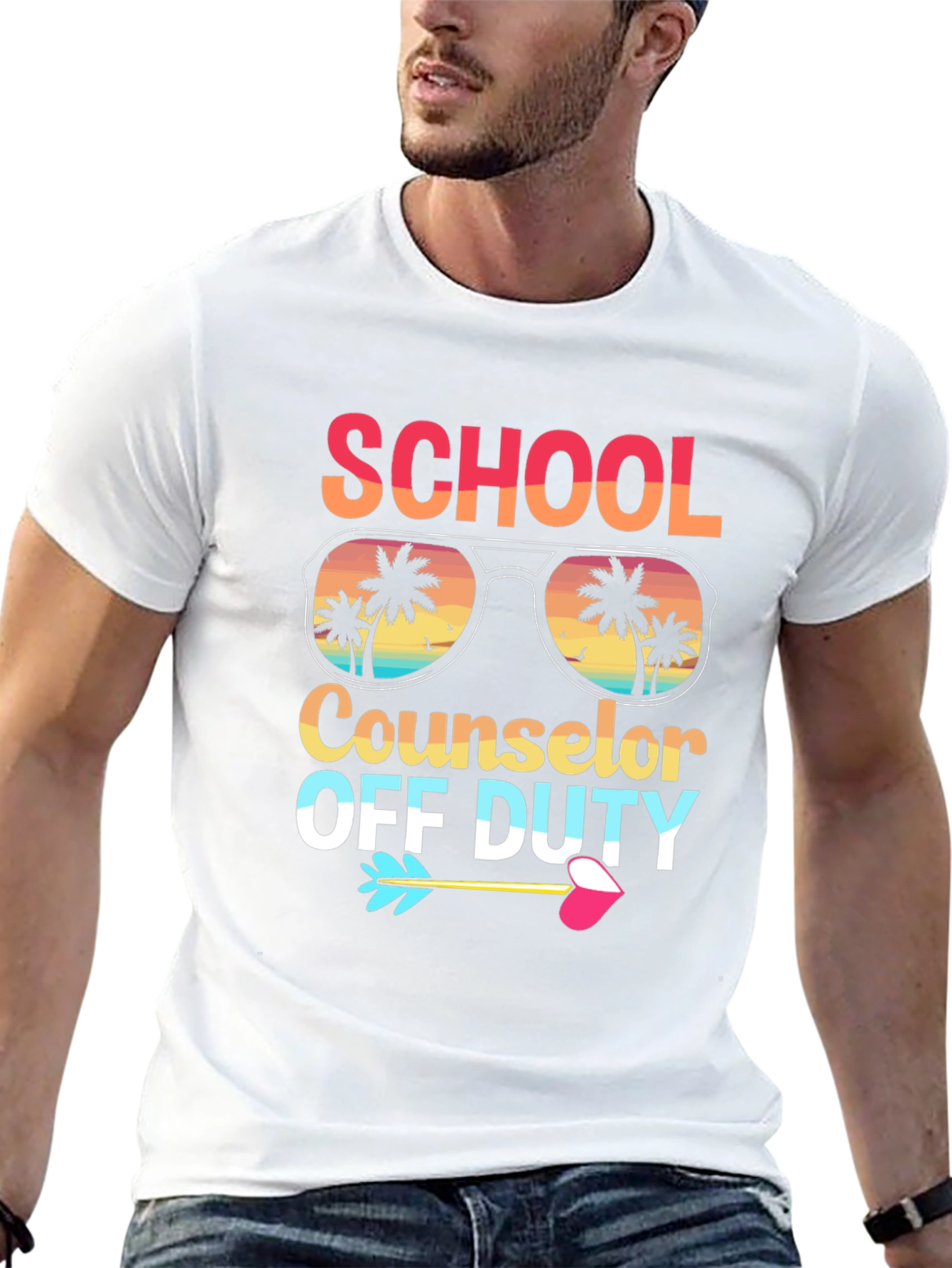 Black School Counselor Off Duty Graphic T-Shirt view 13
