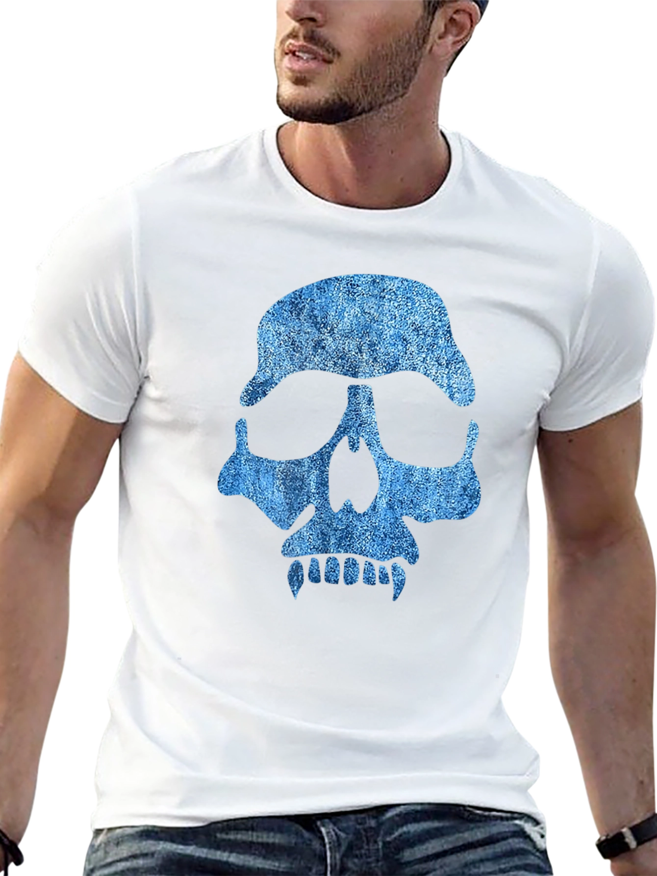 Black Skull Graphic Tee - Denim Style view 13