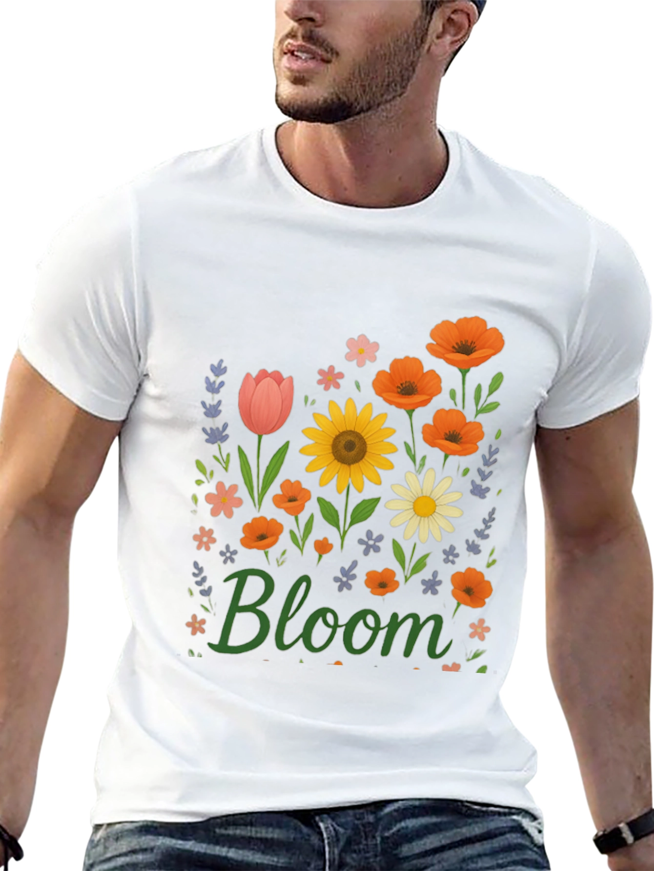 Black Bloom Floral Graphic T-Shirt - Black view 13