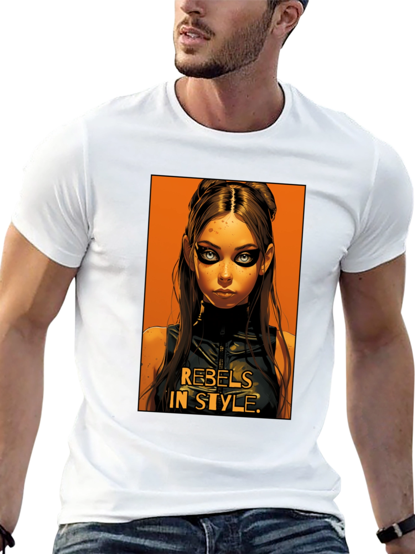 Black Rebels In Style Graphic Tee - Modern Streetwear view 13