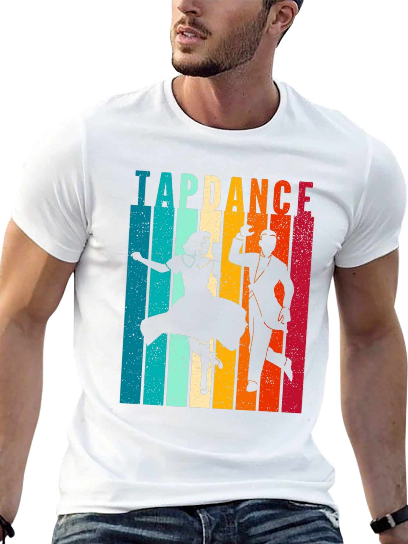 Black Retro Tap Dance T-Shirt - Vintage Dancer Tee view 13