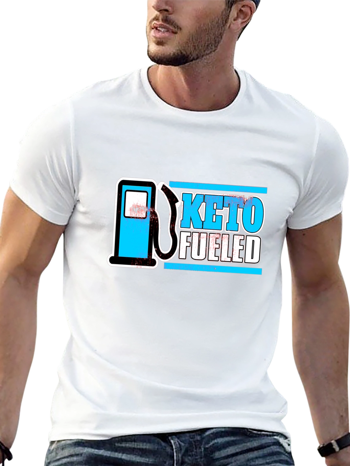 Black Keto Fueled Black T-Shirt view 13