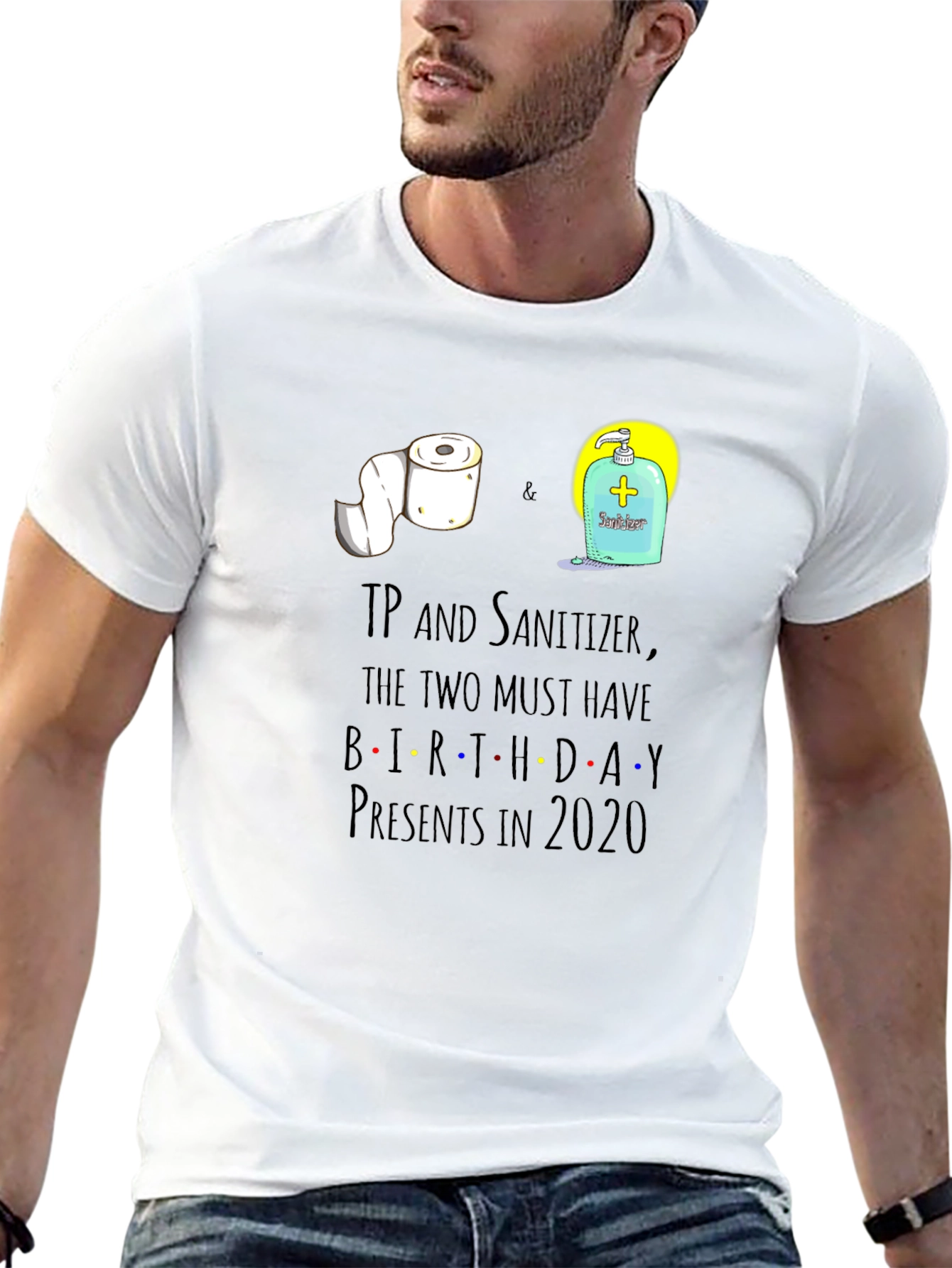 Black TP and Sanitizer Birthday Gift T-Shirt view 13