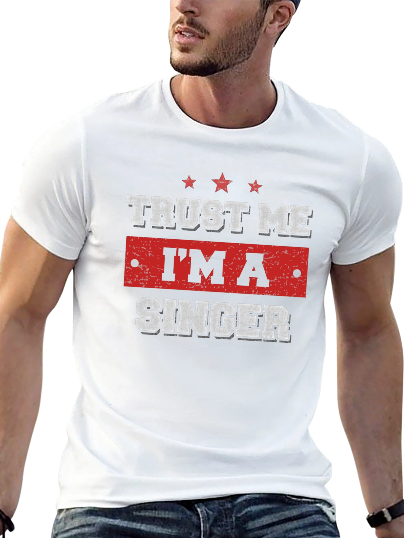 Black Trust Me I'm A Singer T-Shirt view 13
