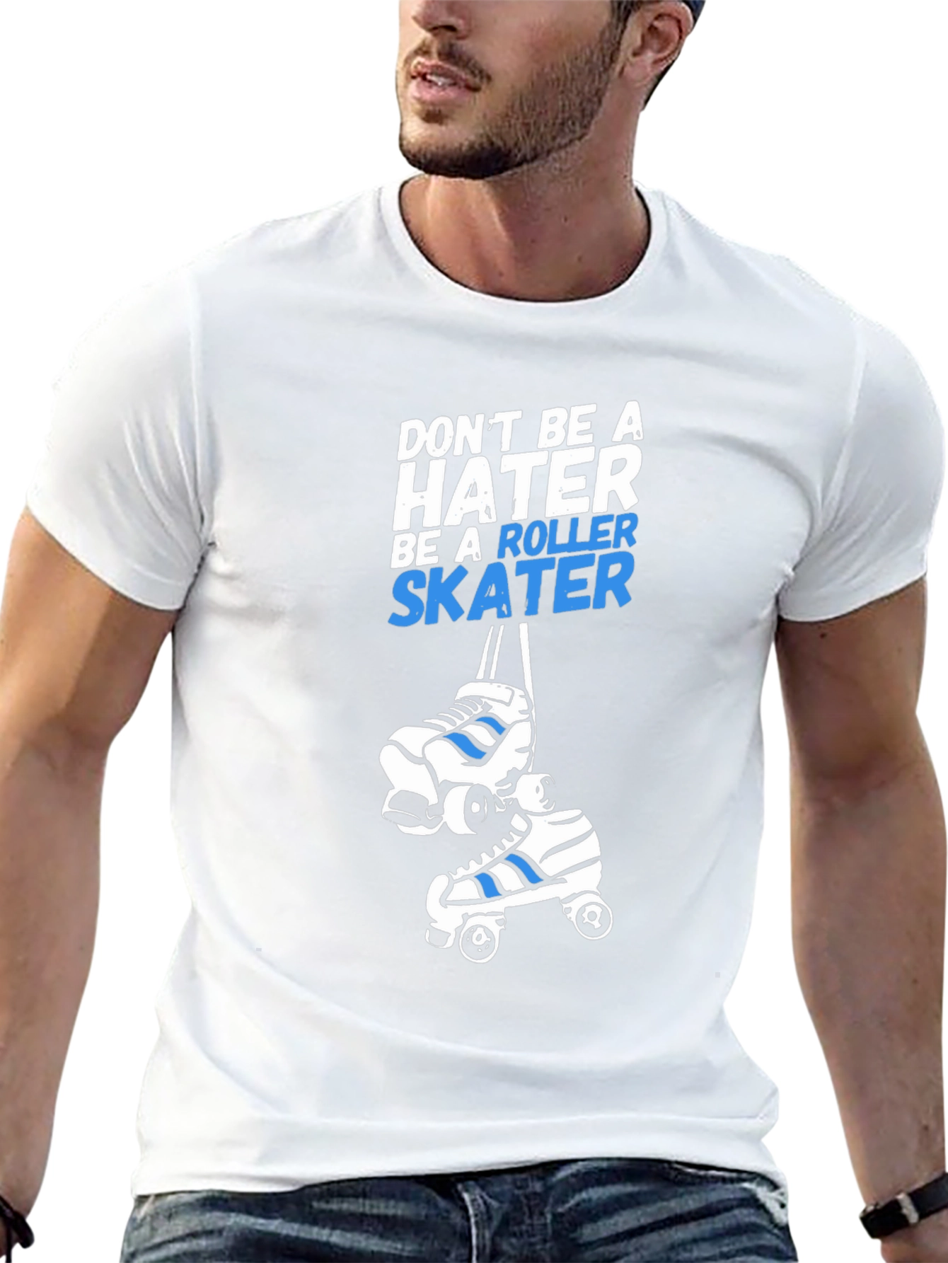 Black Roller Skater T-Shirt - Don't Be A Hater Tee view 13