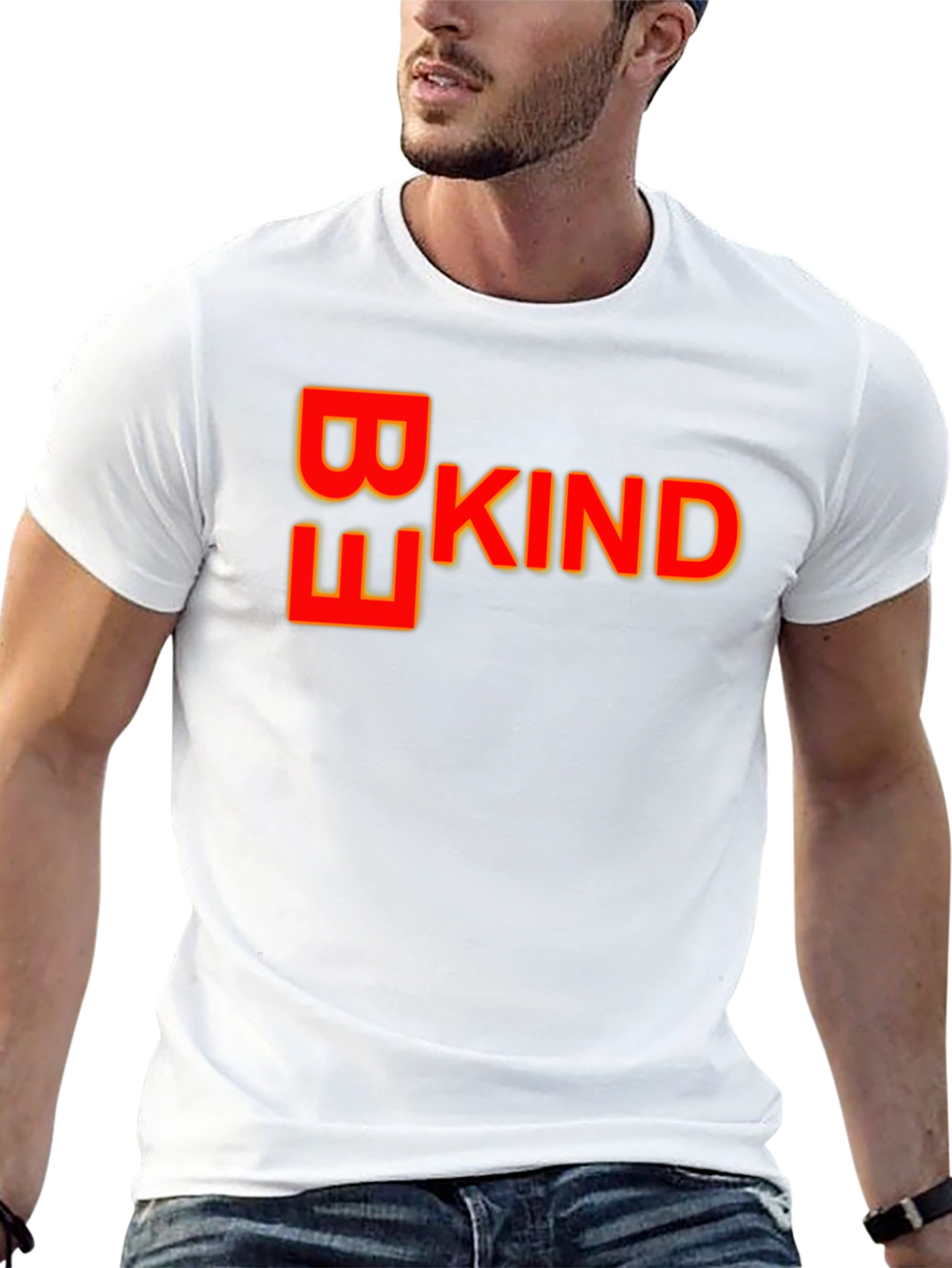 Black Be Kind T-Shirt - Stylish Crew Neck Soft Cotton Tee view 13