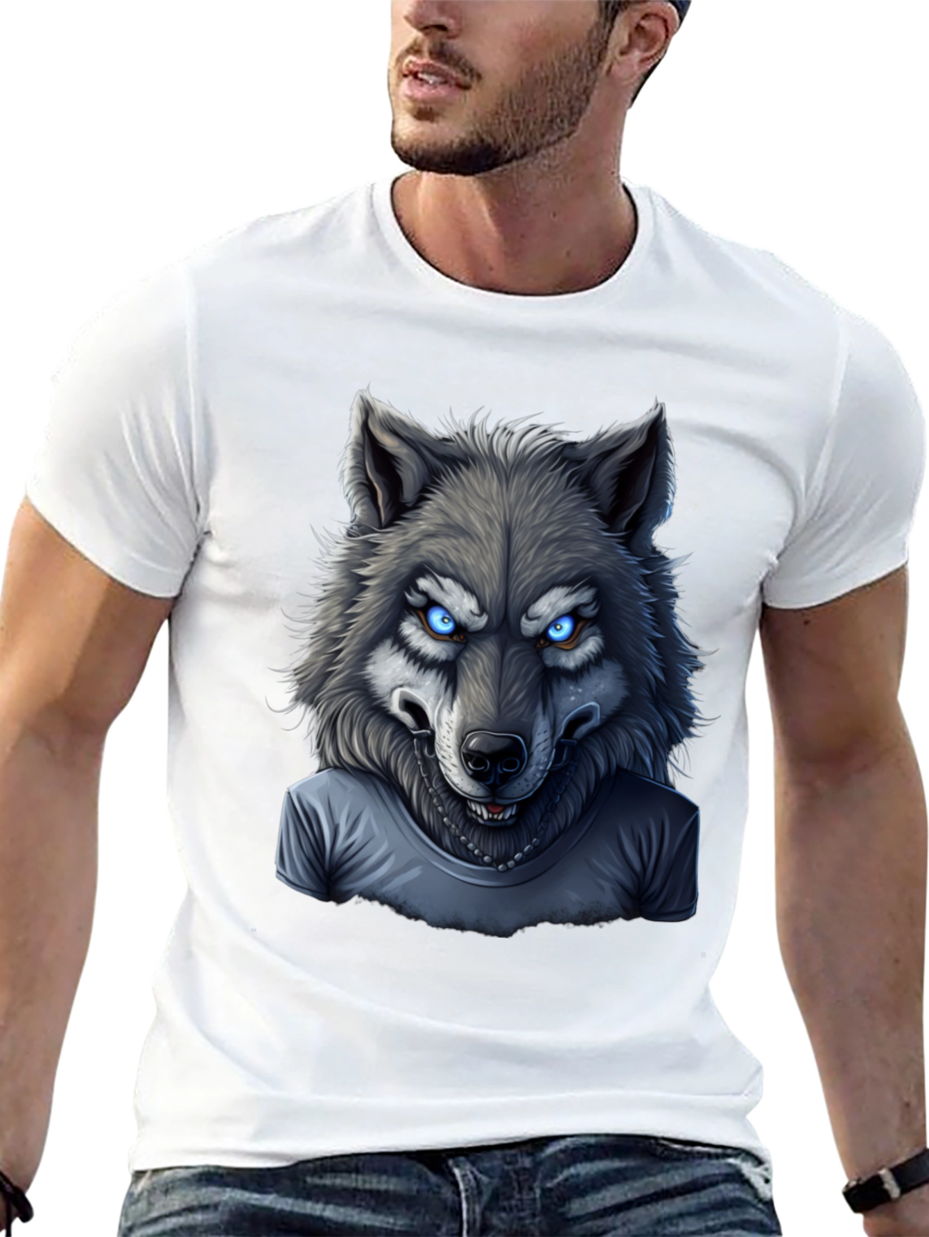 Black Wolf T-Shirt: Fierce Graphic Tee view 13