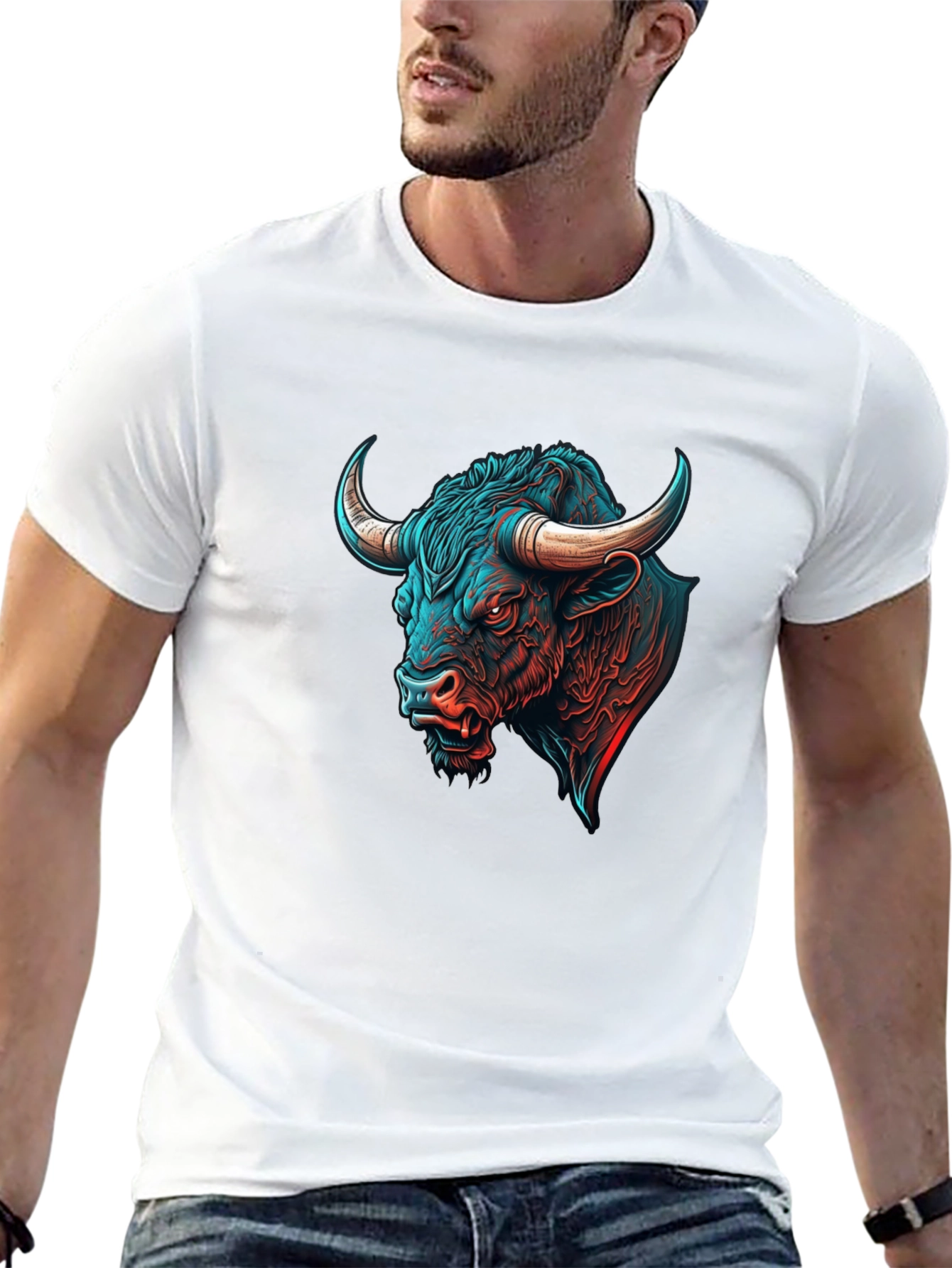 Black Bull Graphic Tee - Bold Design view 13