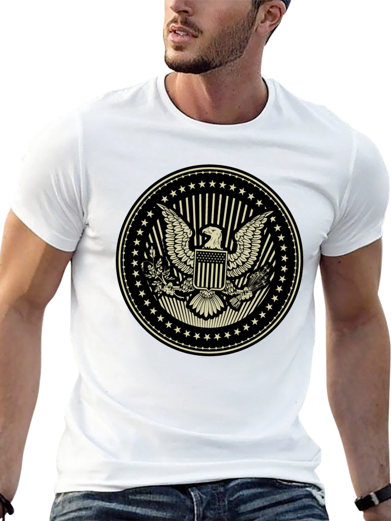 Black American Eagle Graphic Tee - Patriotic Style view 13