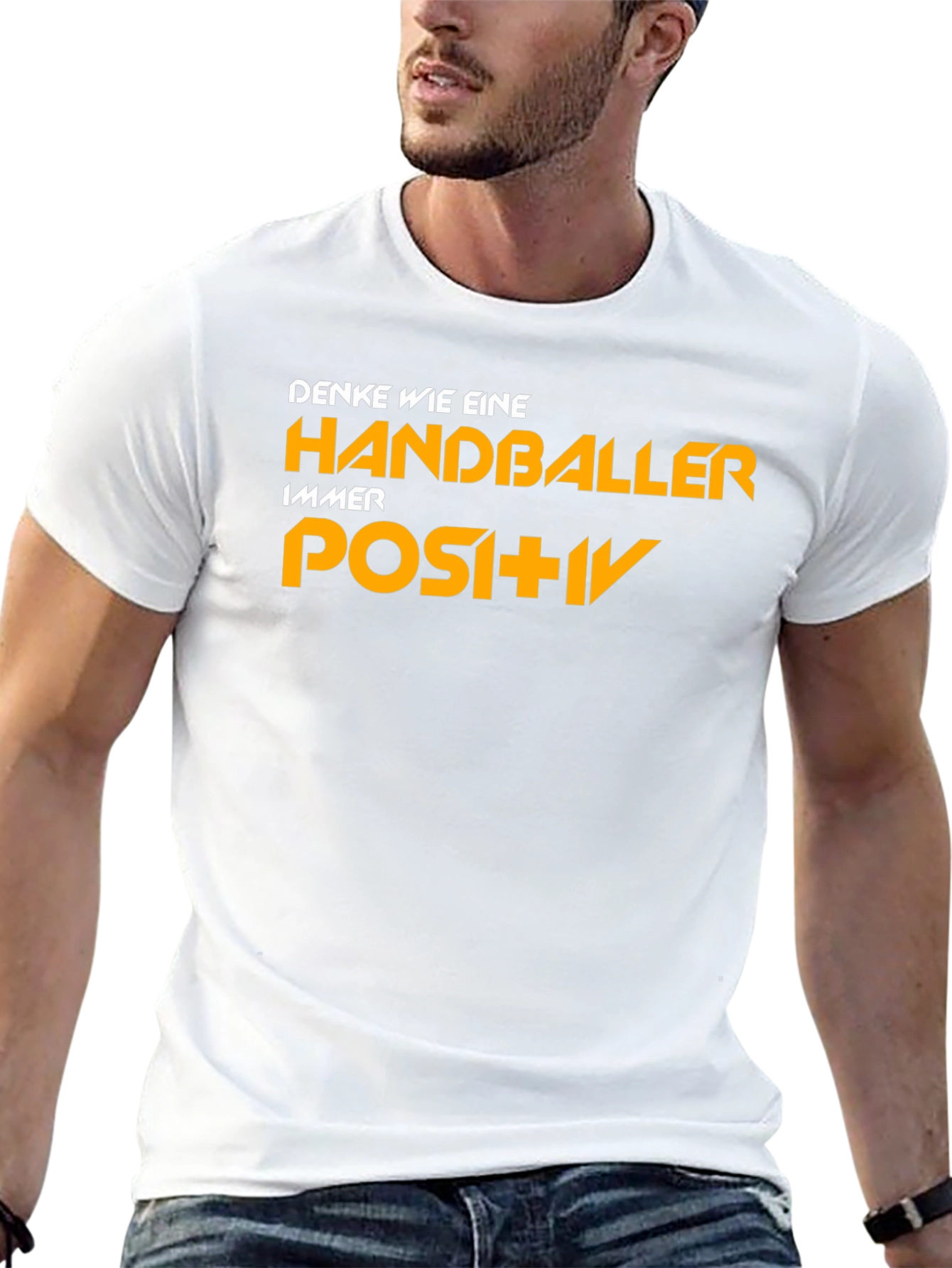 Black Handballer Positive Black T-Shirt view 13