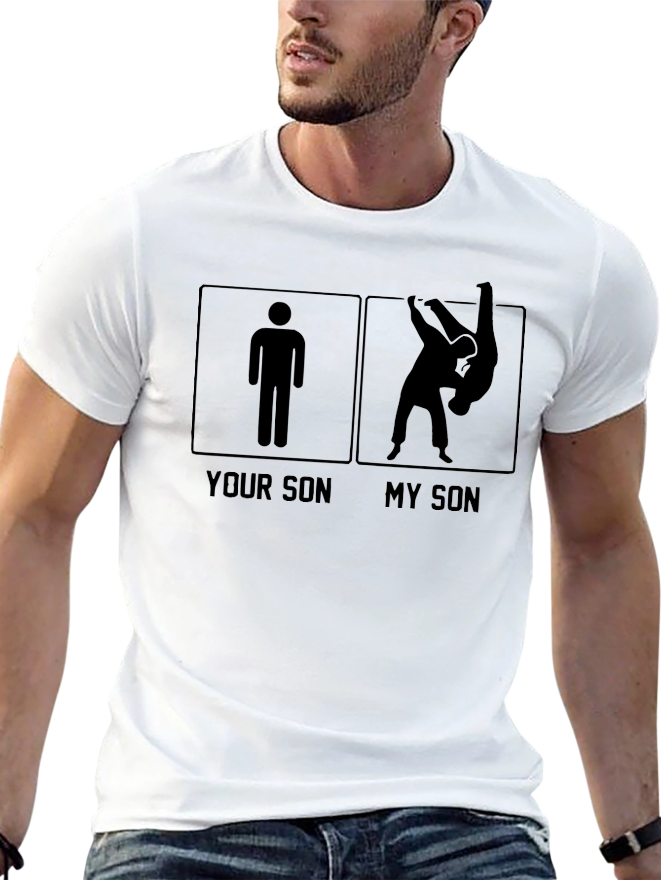 Black Your Son My Son Grappling Jiu Jitsu Black T-Shirt view 13