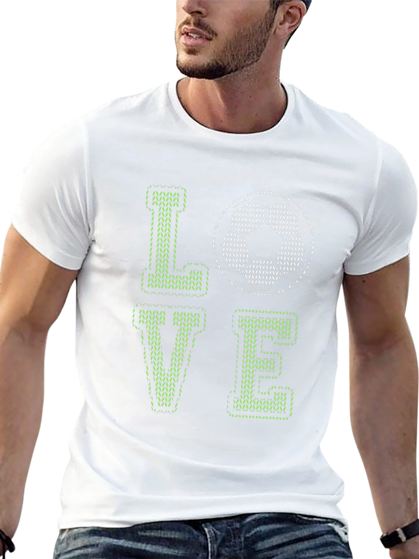Black Love Soccer Graphic Black T-Shirt view 13
