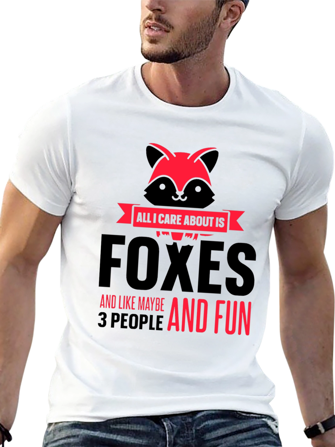 Black Foxes And Fun Graphic T-Shirt view 13