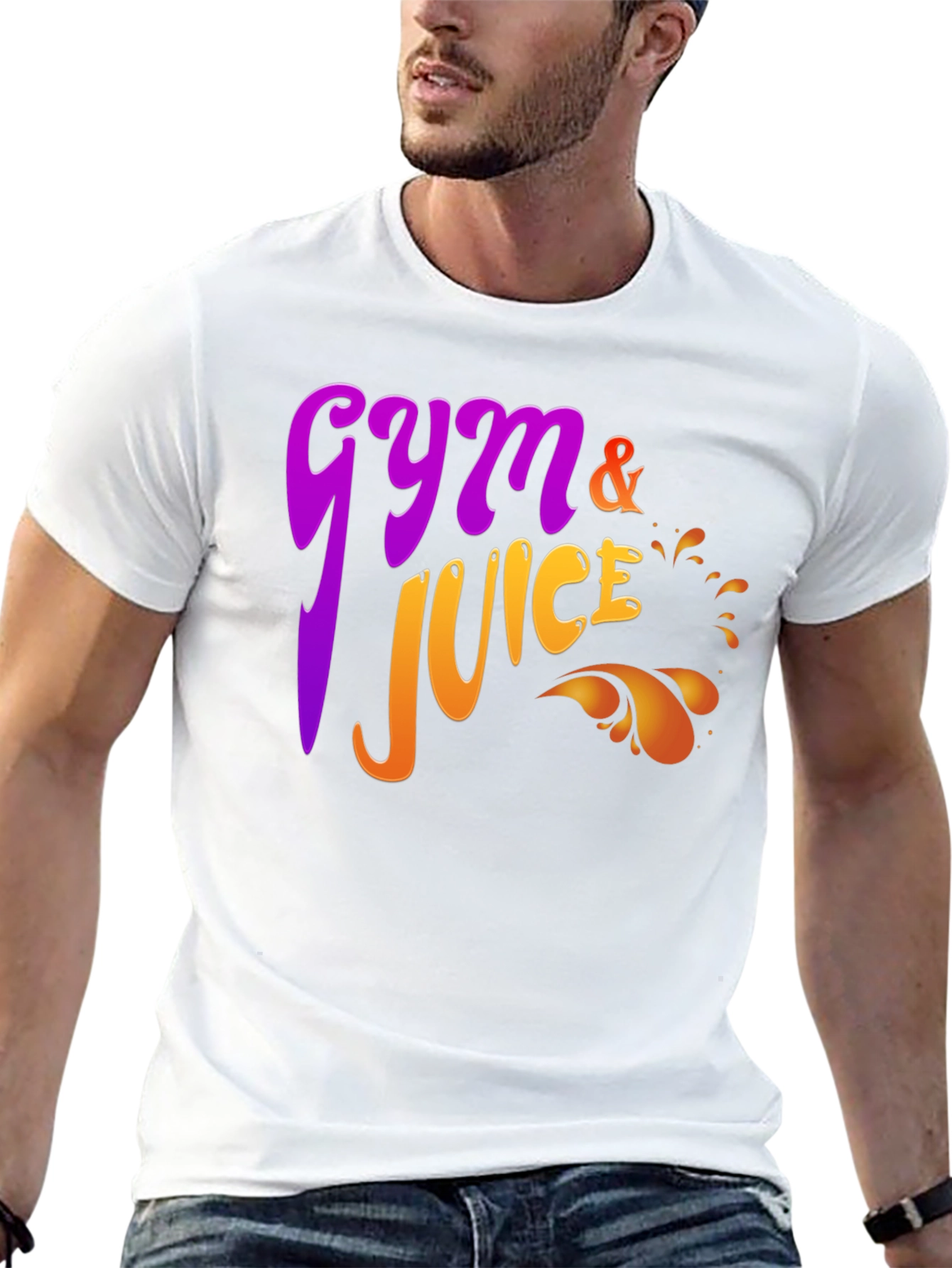 Black Gym & Juice Graphic Print T-Shirt view 13