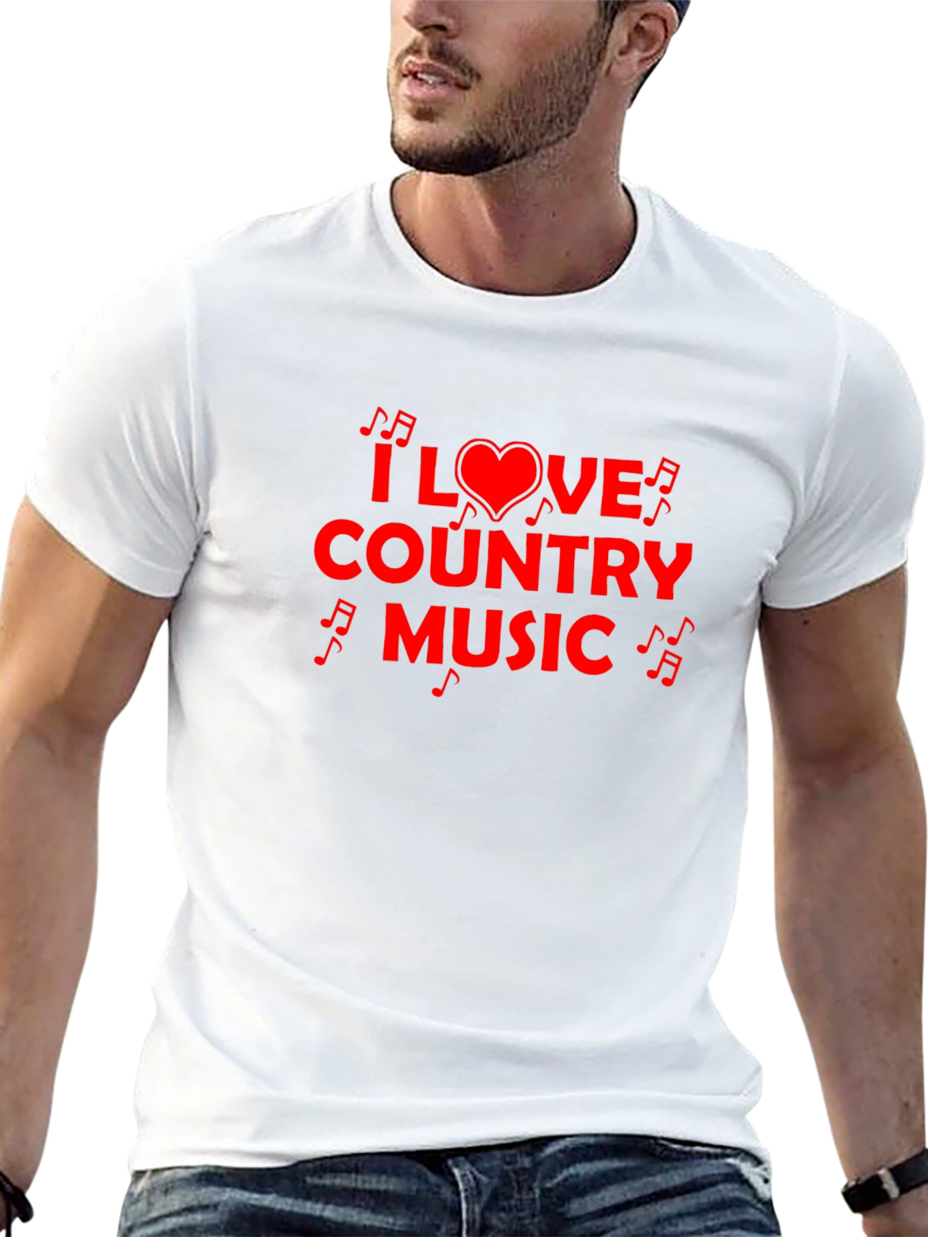 Black I Love Country Music T-Shirt view 13