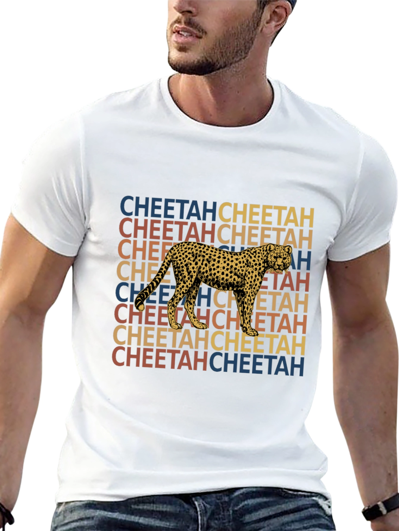 Black Cheetah Graphic Tee - Vintage Style view 13