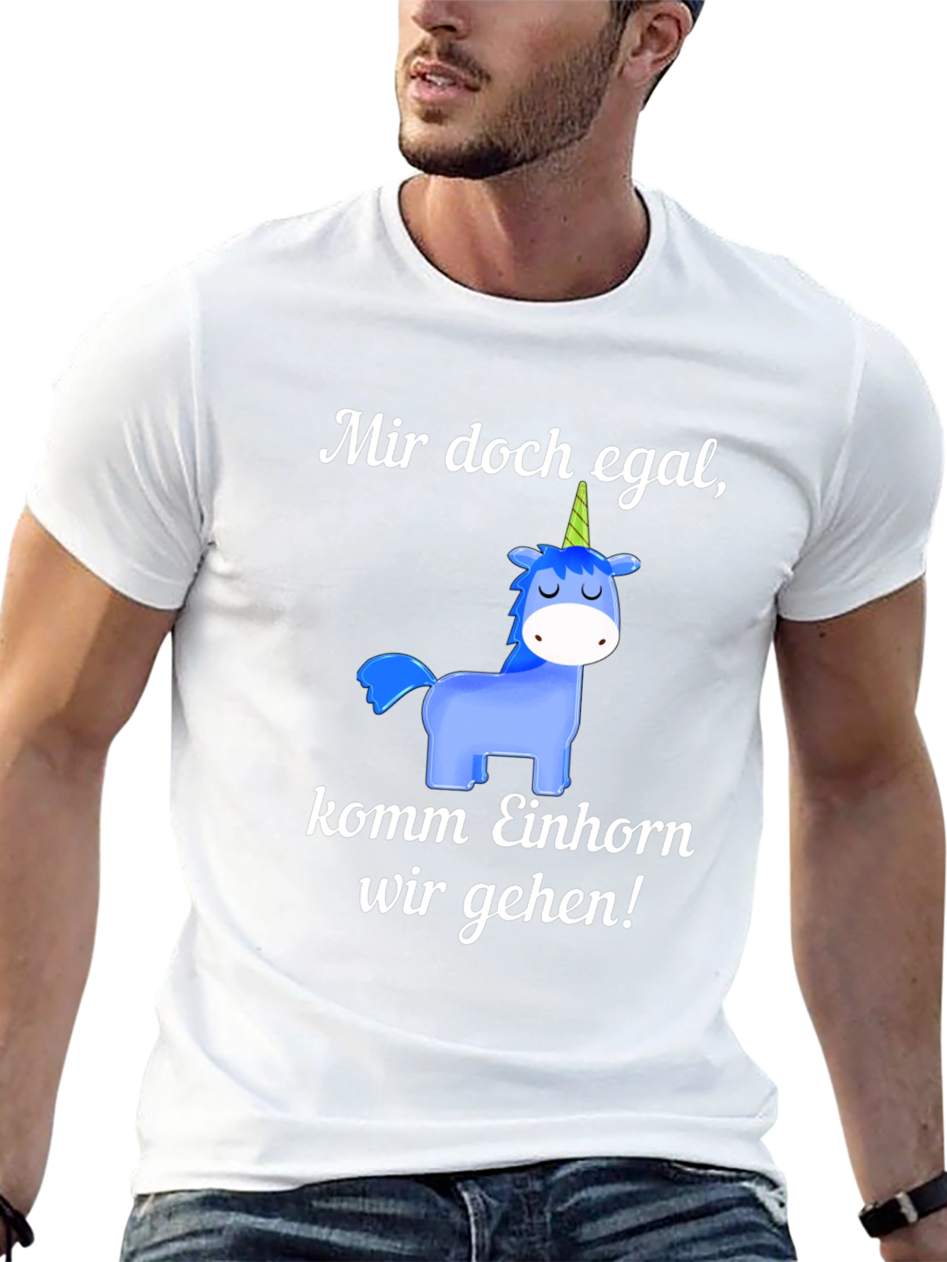 Black Unicorn T-Shirt: Mir doch egal, komm Einhorn wir gehen! view 13