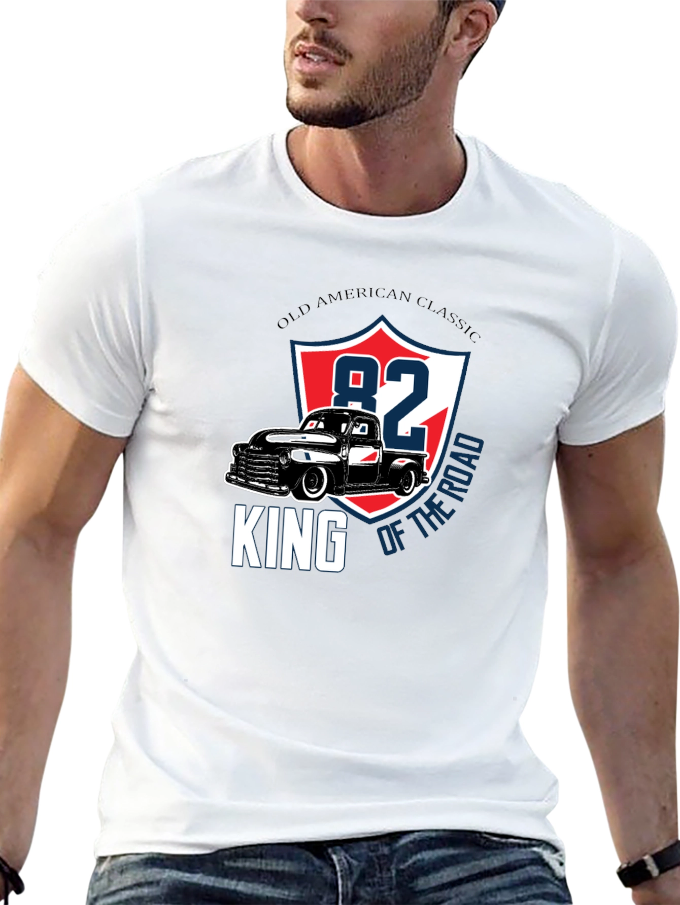 Black Old American Classic Truck Tee - King of the Road view 13
