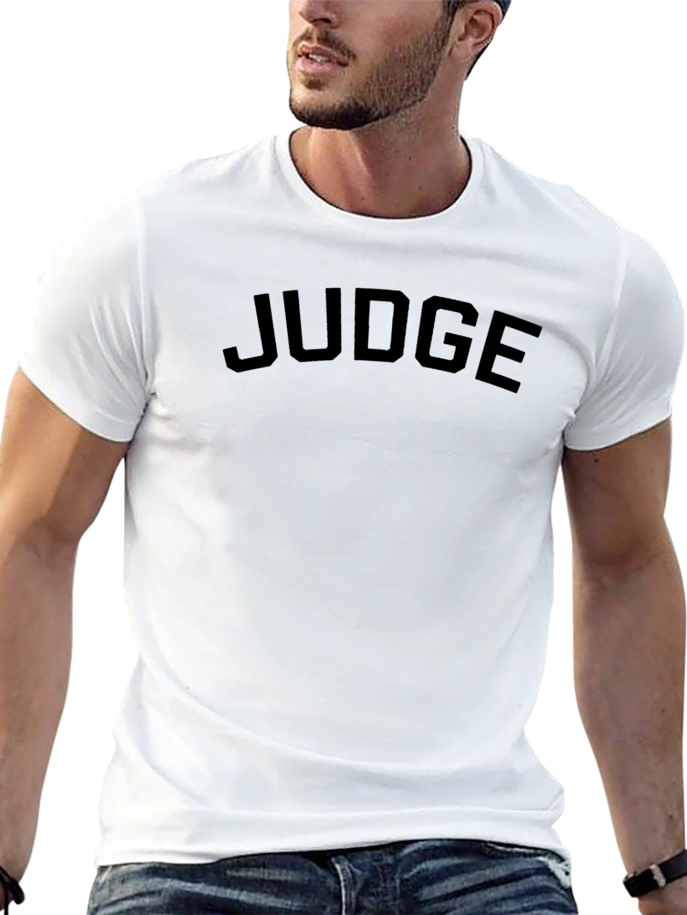 Black JUDGE Black Graphic Tee - Stylish Menswear view 13