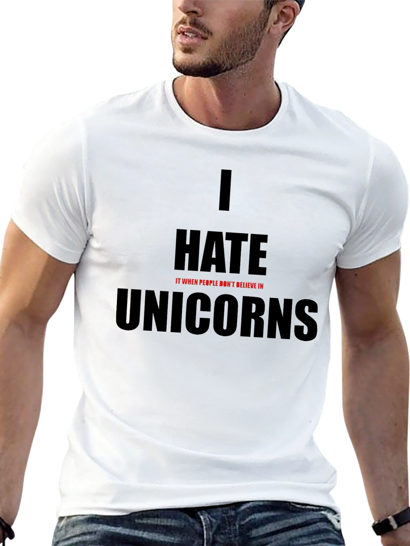 Black I Hate It When People Don't Believe In Unicorns T-Shirt view 13