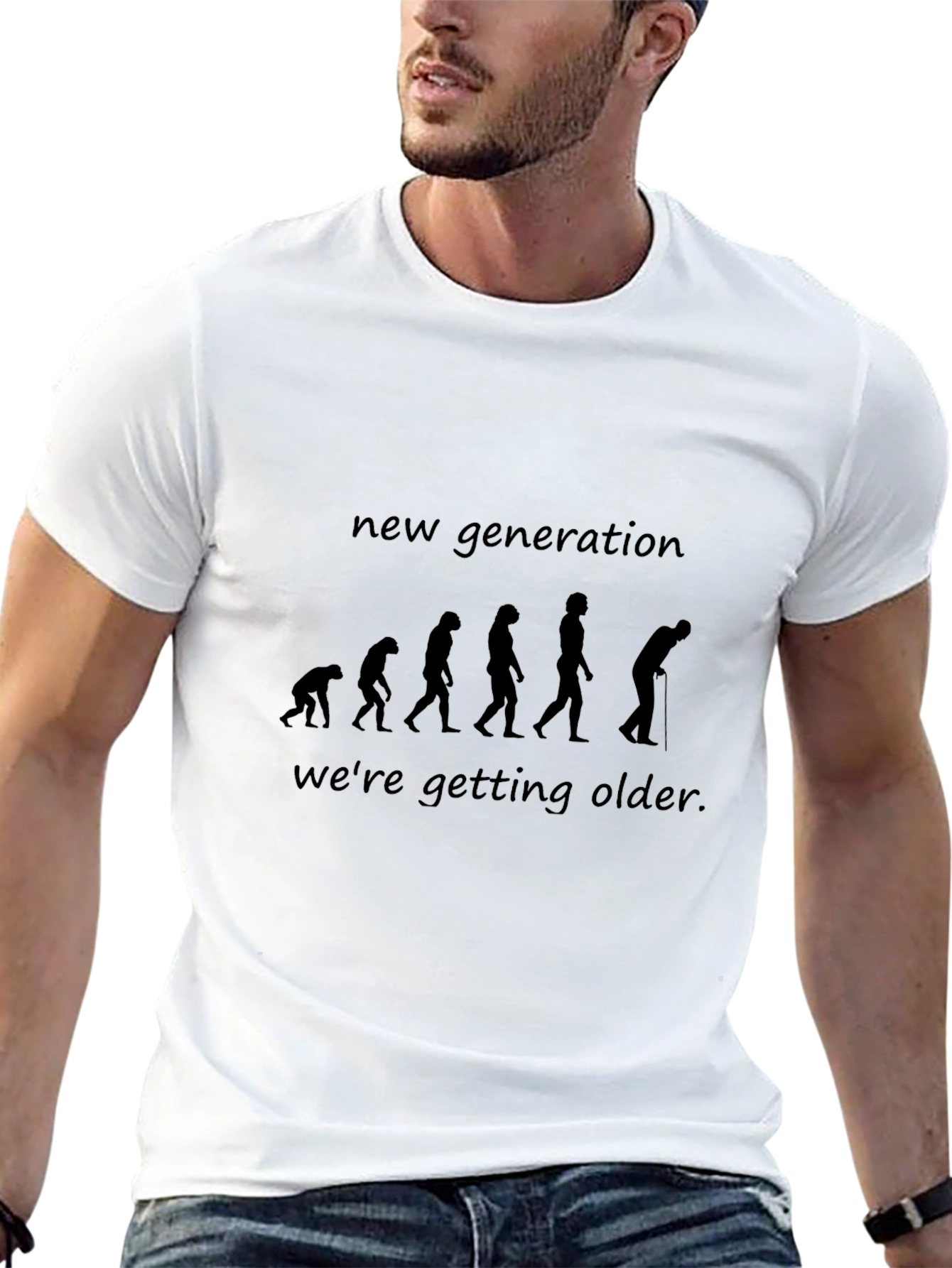 Black Evolution of Aging Graphic T-Shirt view 13