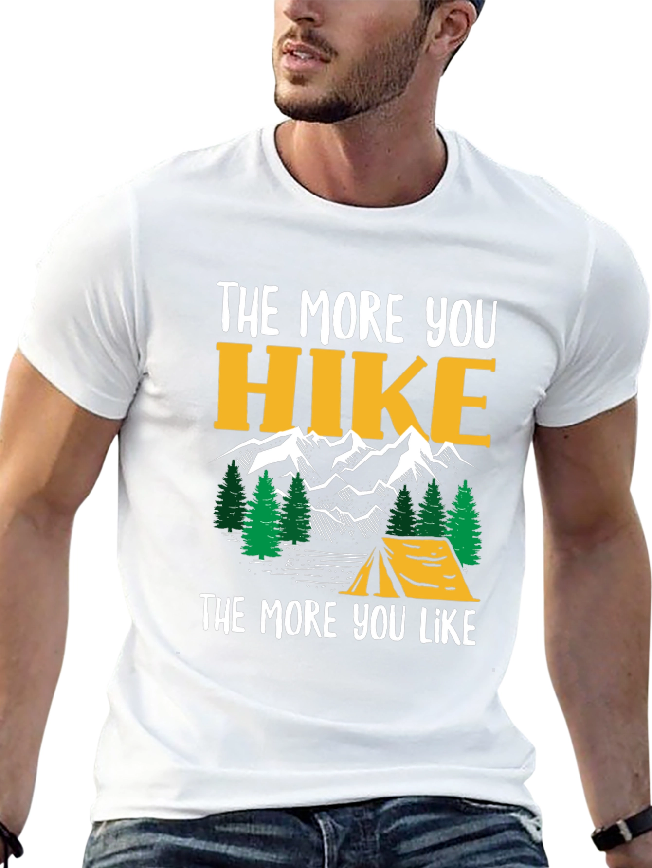 Black Hike More T-Shirt - Outdoor Adventure Tee view 13