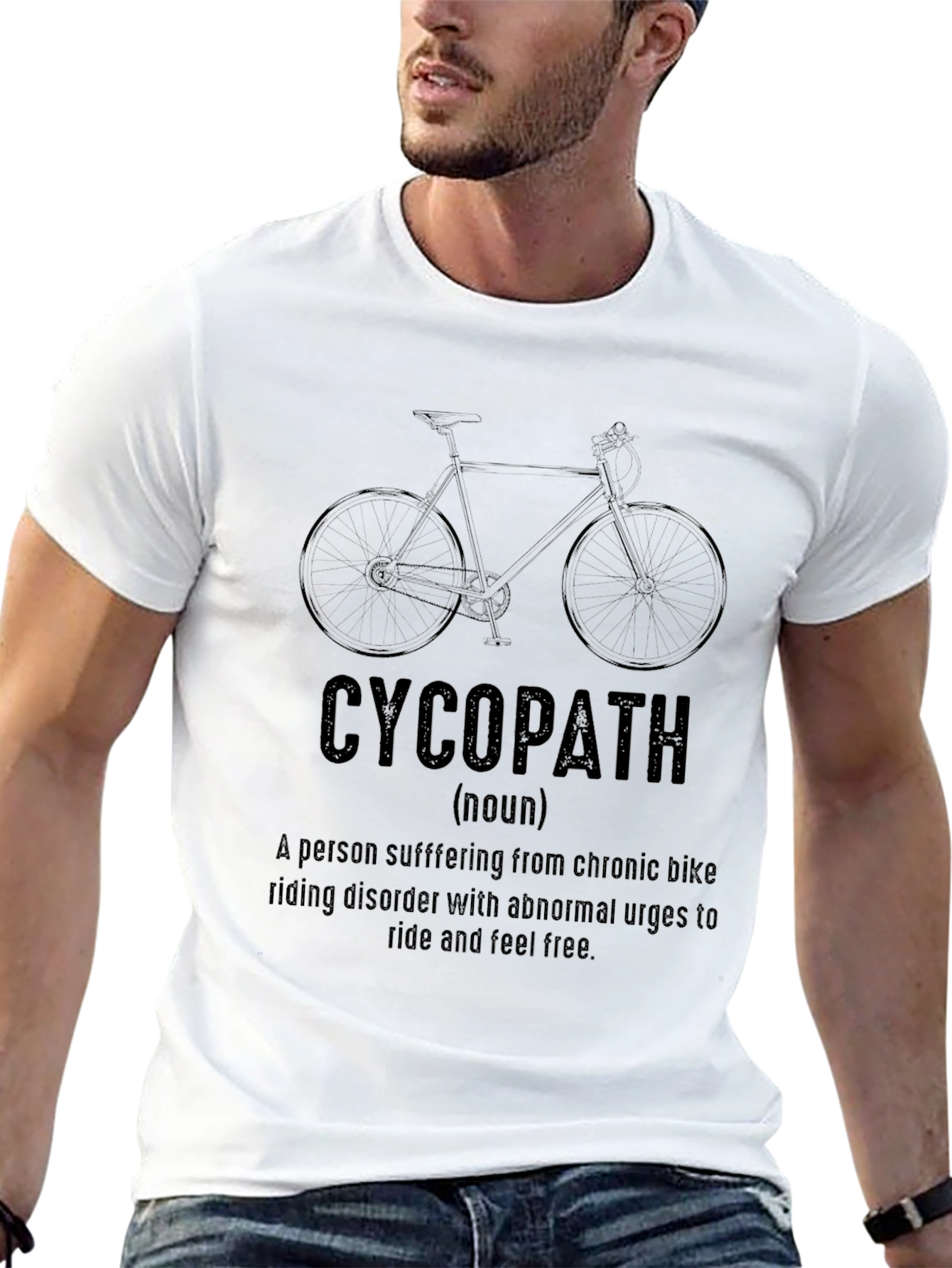 Black CycoPath Funny Cycling T-Shirt view 13