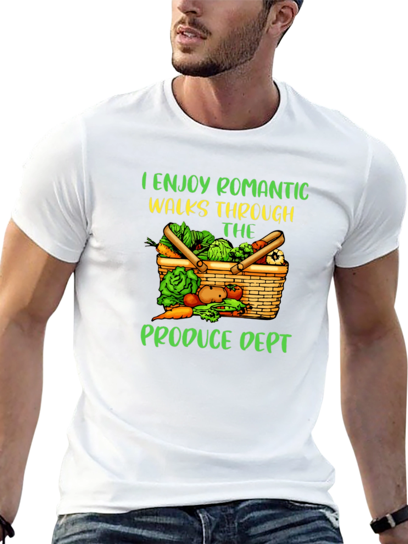 Black Romantic Walks Produce Dept T-Shirt view 13