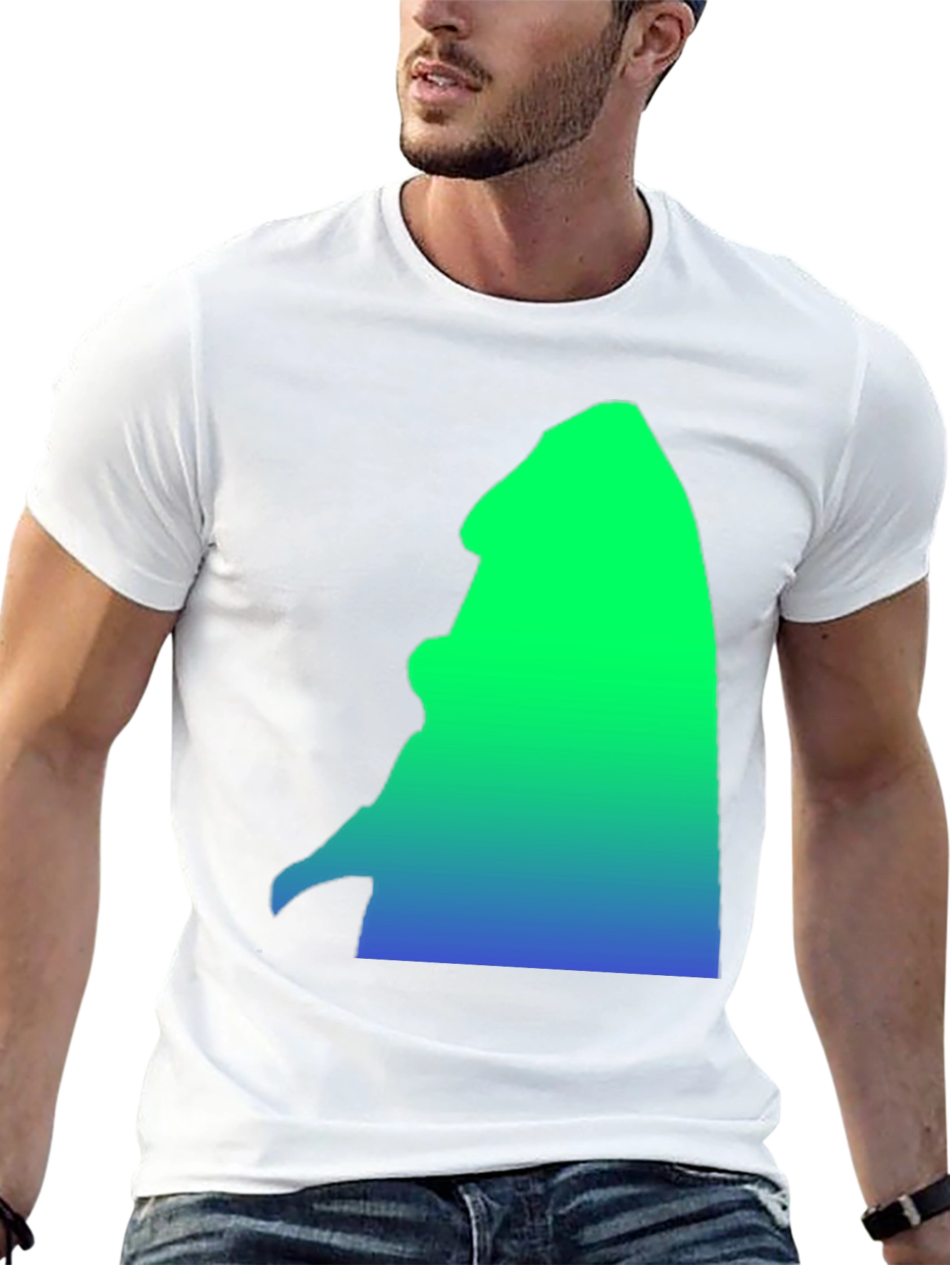 Black Gradient Silhouette Graphic Tee - Casual Comfort view 13