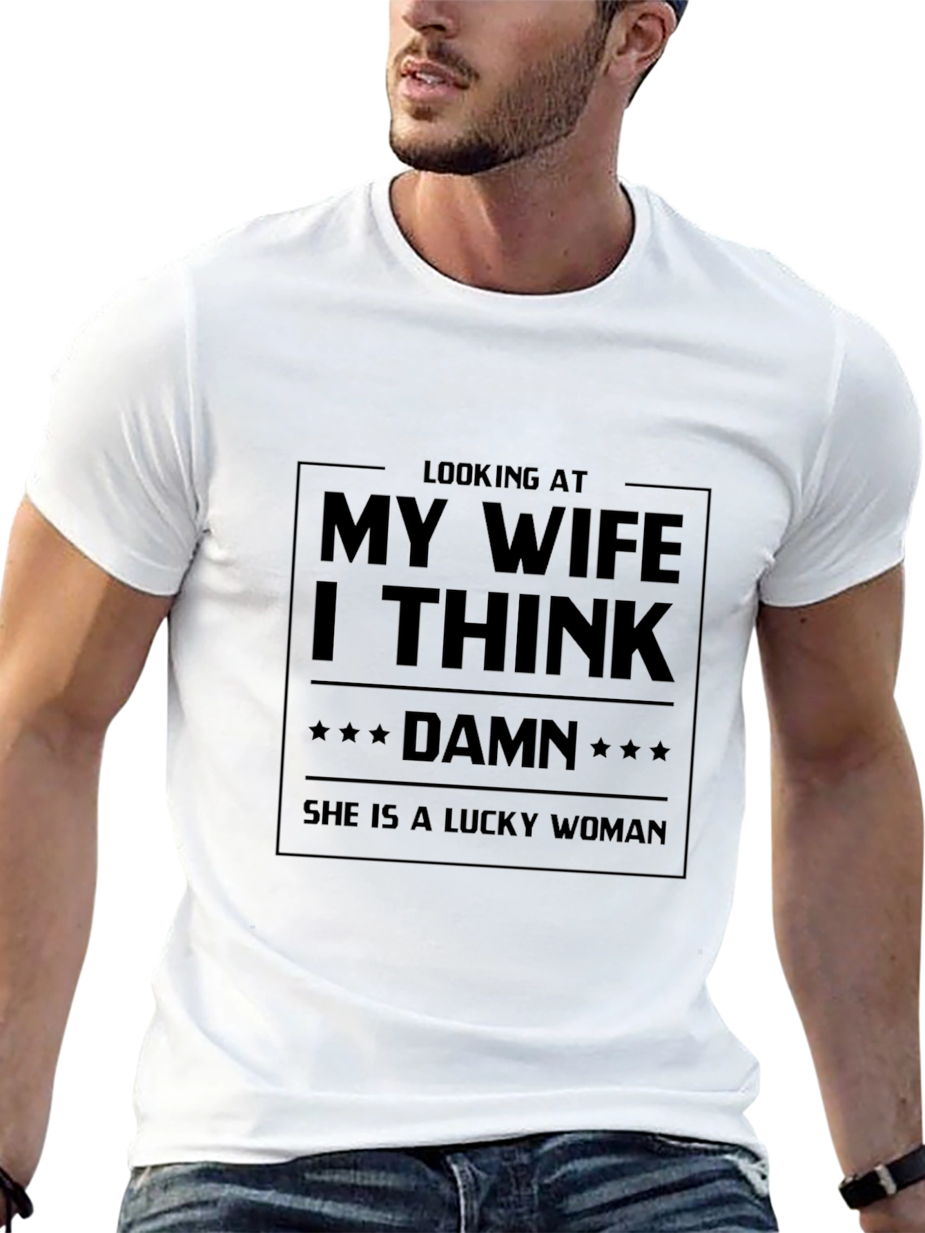 Black Lucky Wife Graphic Tee - Black T-Shirt view 13