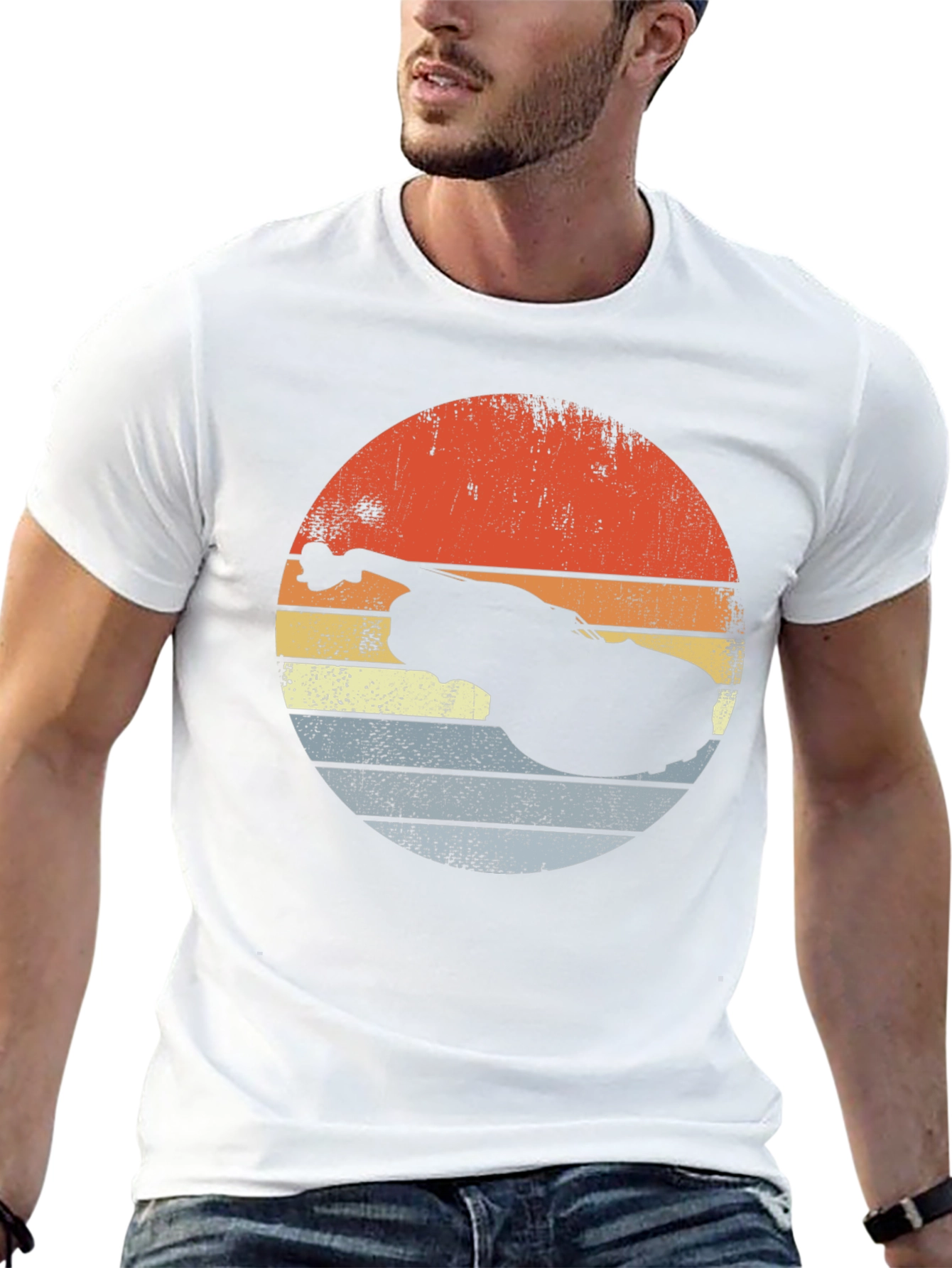 Black Retro Double Bass T-Shirt - Musician's Tee view 13