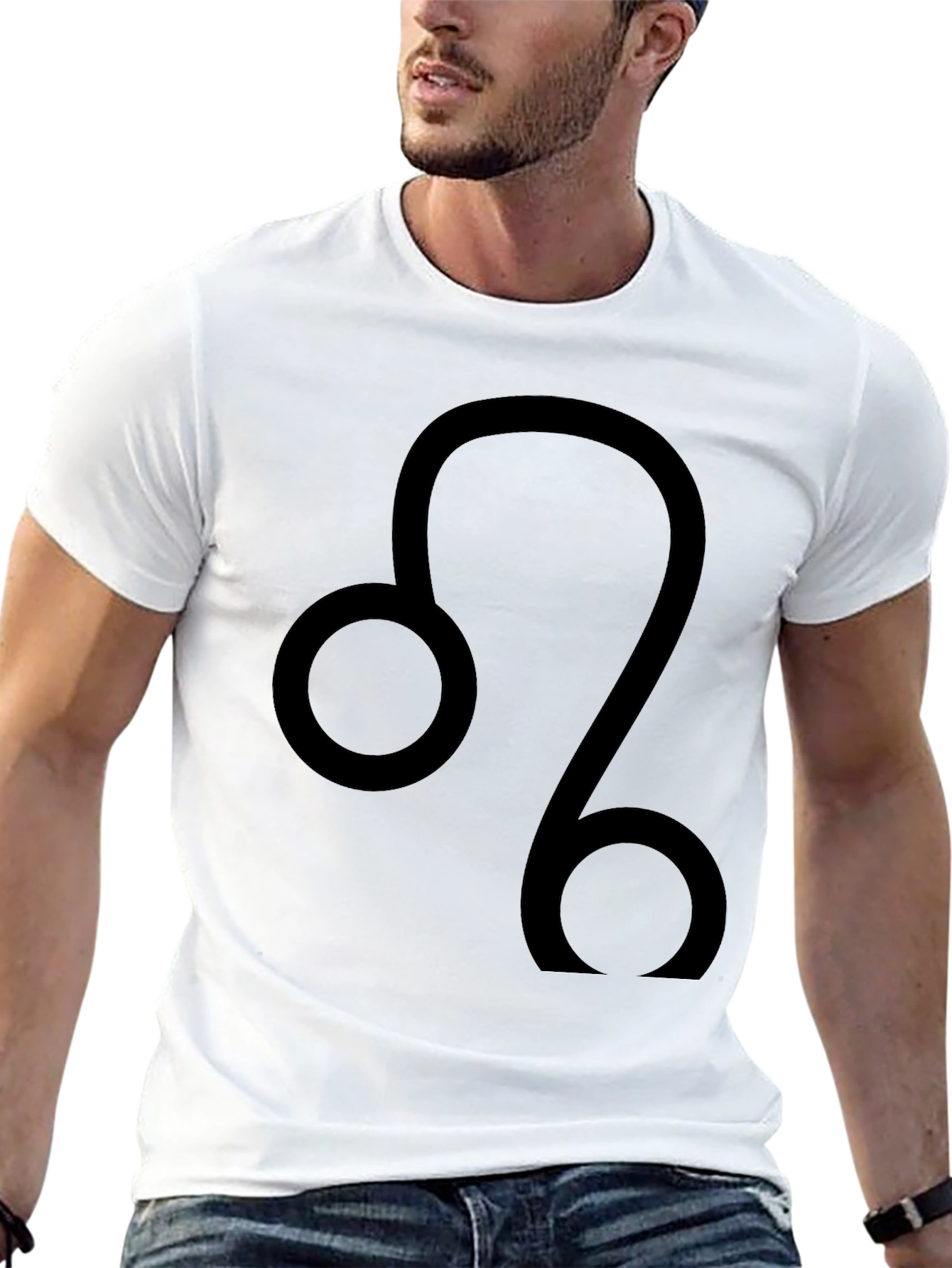 Black Leo Zodiac Sign Graphic Tee - Black view 13