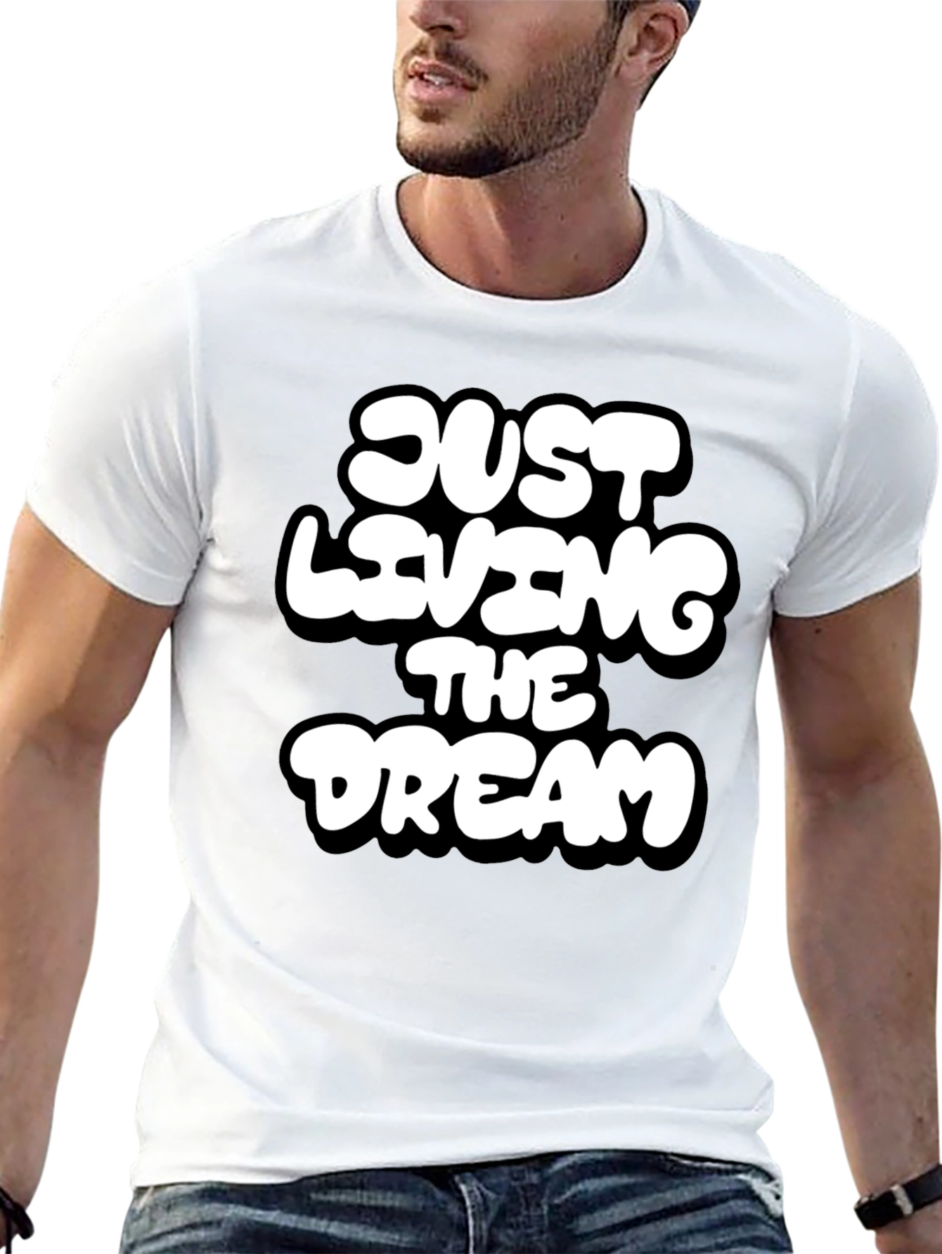 Black Just Living the Dream Graphic T-Shirt view 13