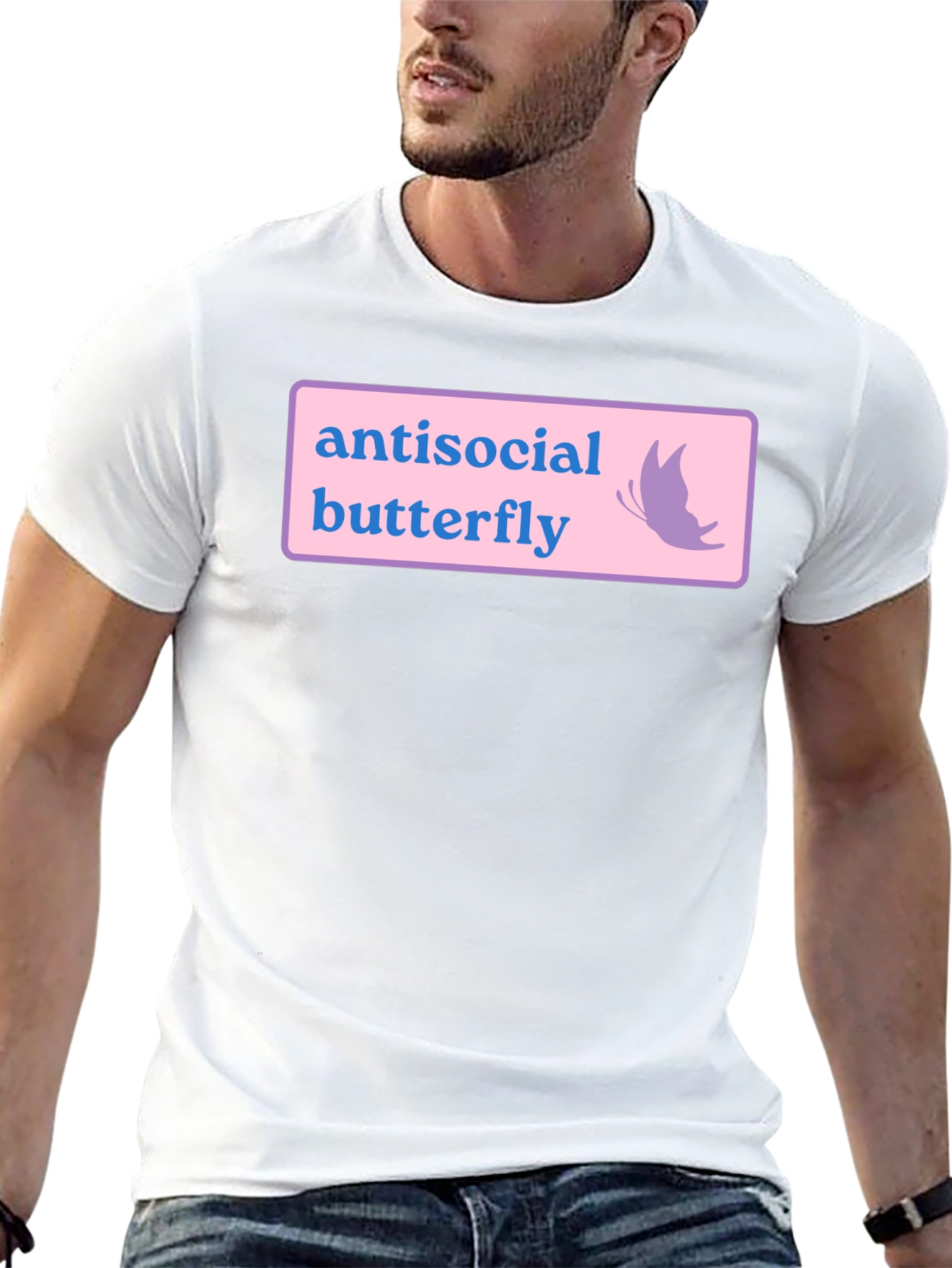 Black Antisocial Butterfly Graphic Tee - Black view 13