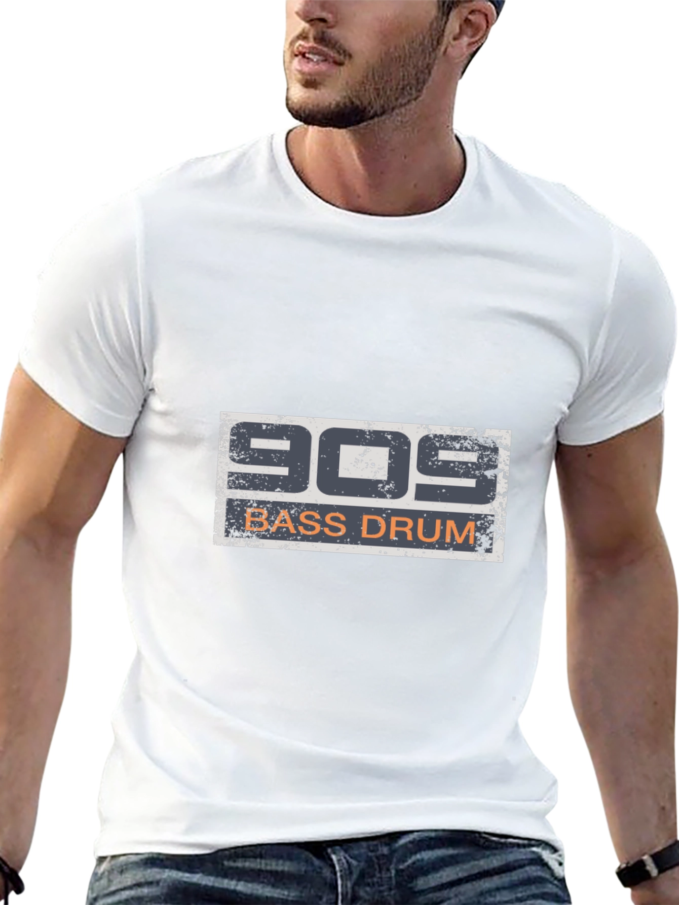 Black 909 Bass Drum T-Shirt - Classic Music Vibe view 13