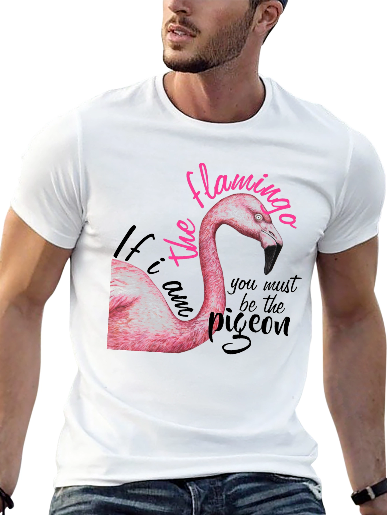 Black Flamingo Graphic Print Tee - Be the Flamingo T-Shirt view 13