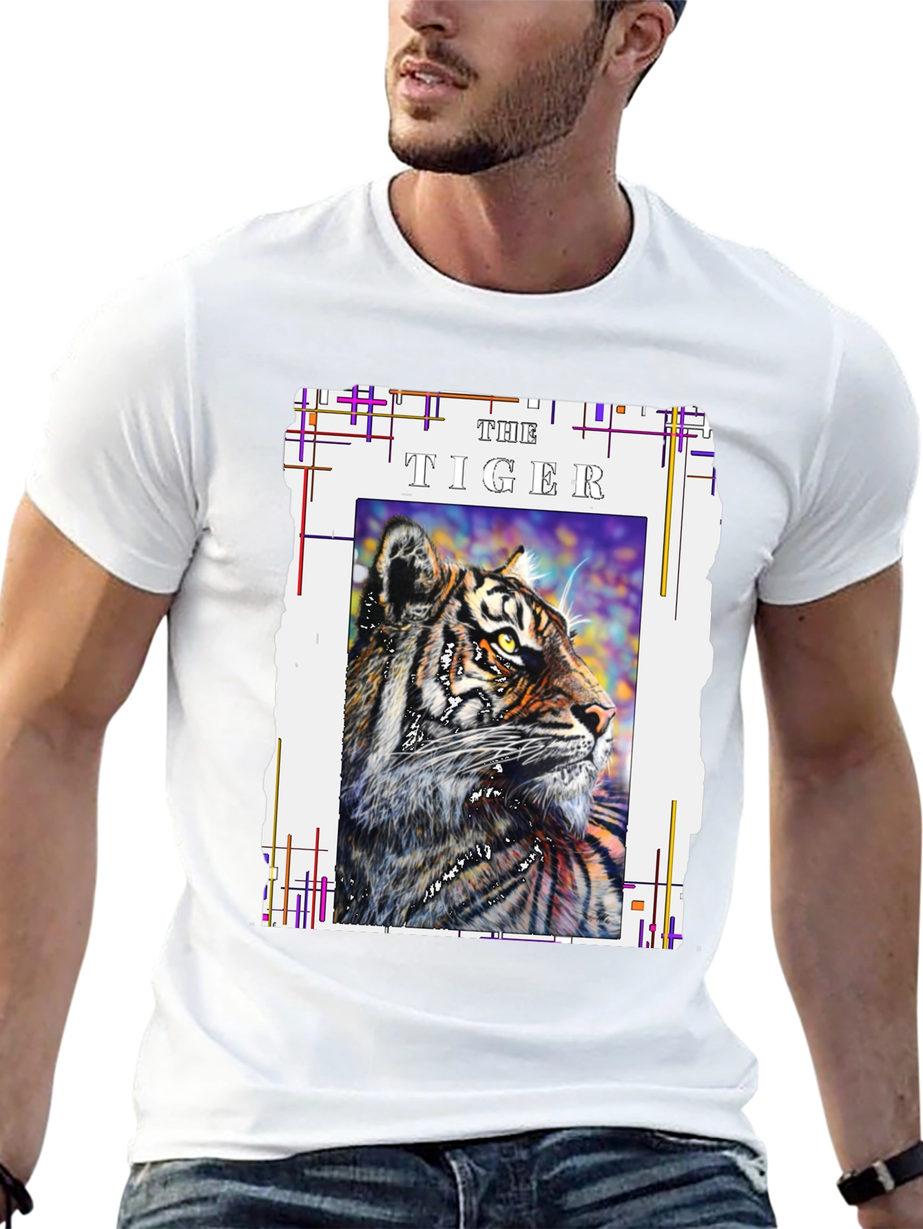 Black The Tiger Graphic T-Shirt view 13