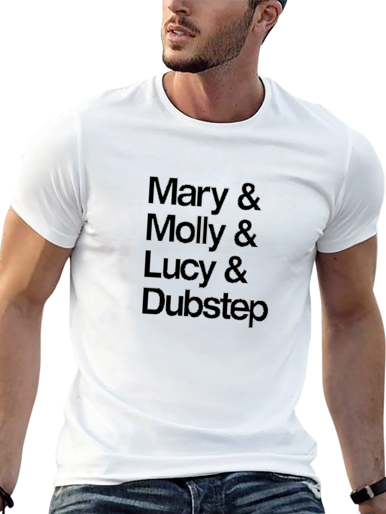 Black Mary Molly Lucy Dubstep Funny Graphic Tee view 13