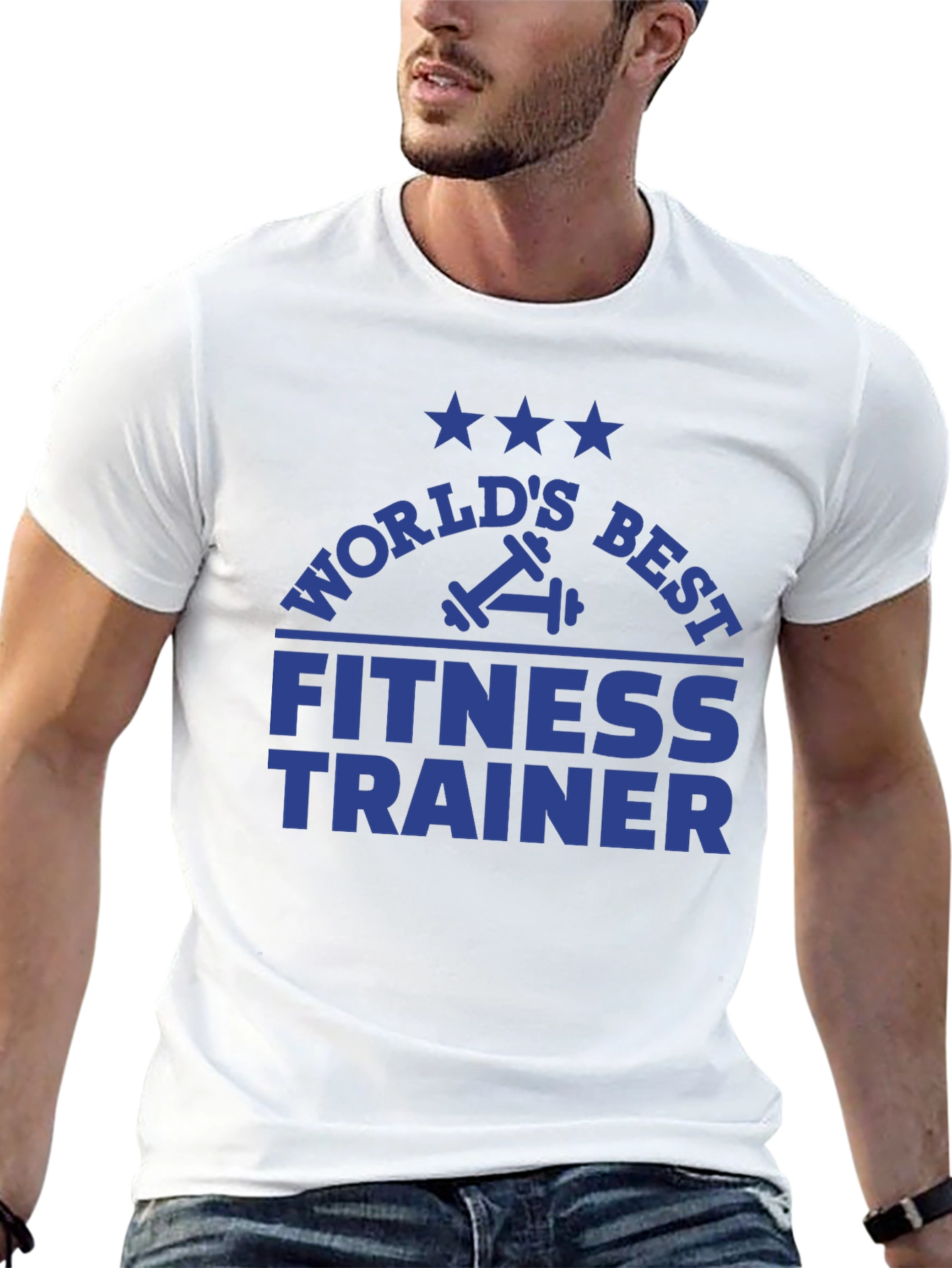 Black World's Best Fitness Trainer T-Shirt view 13