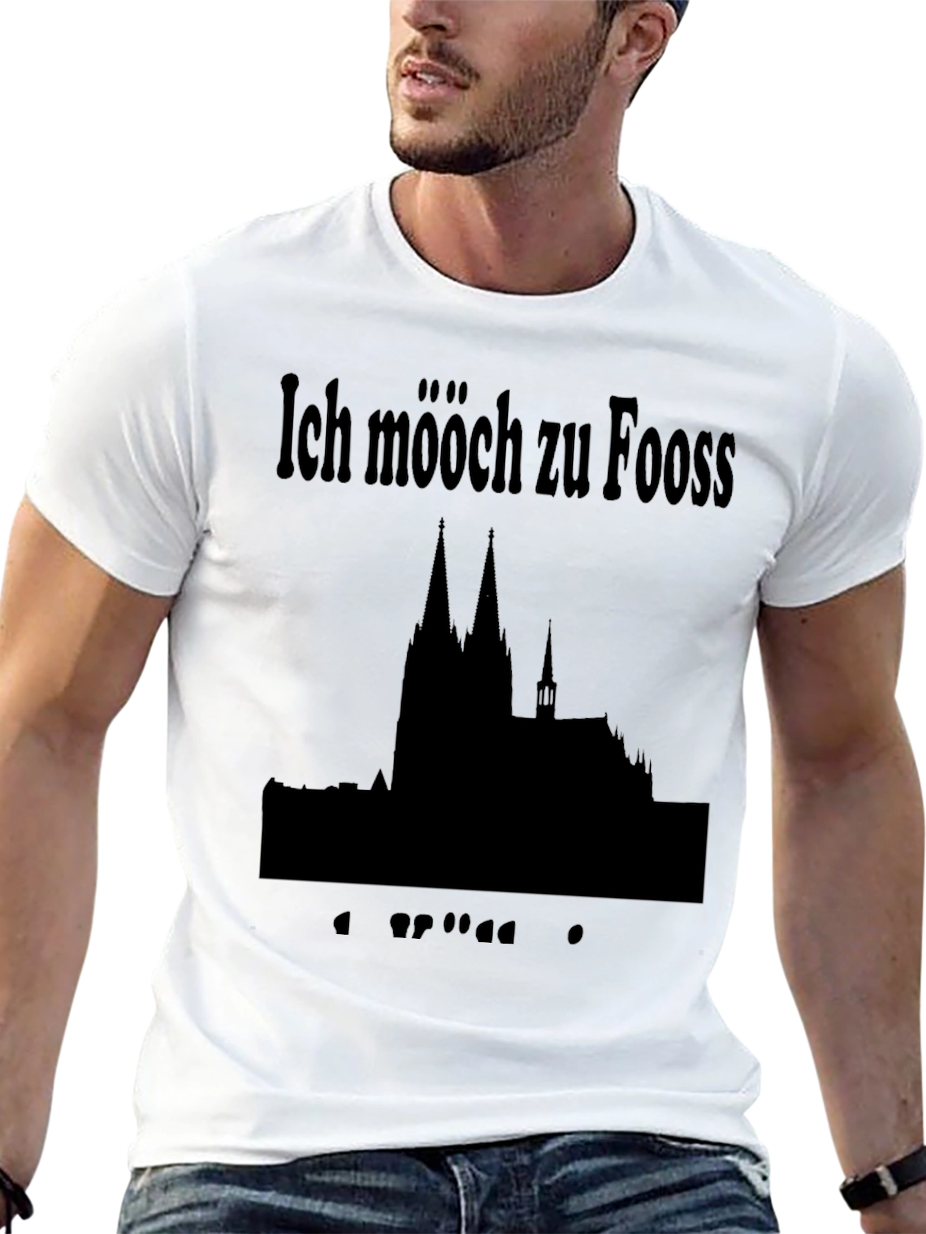 Black Ich Mööch Zu Fooss Cologne T-Shirt view 13