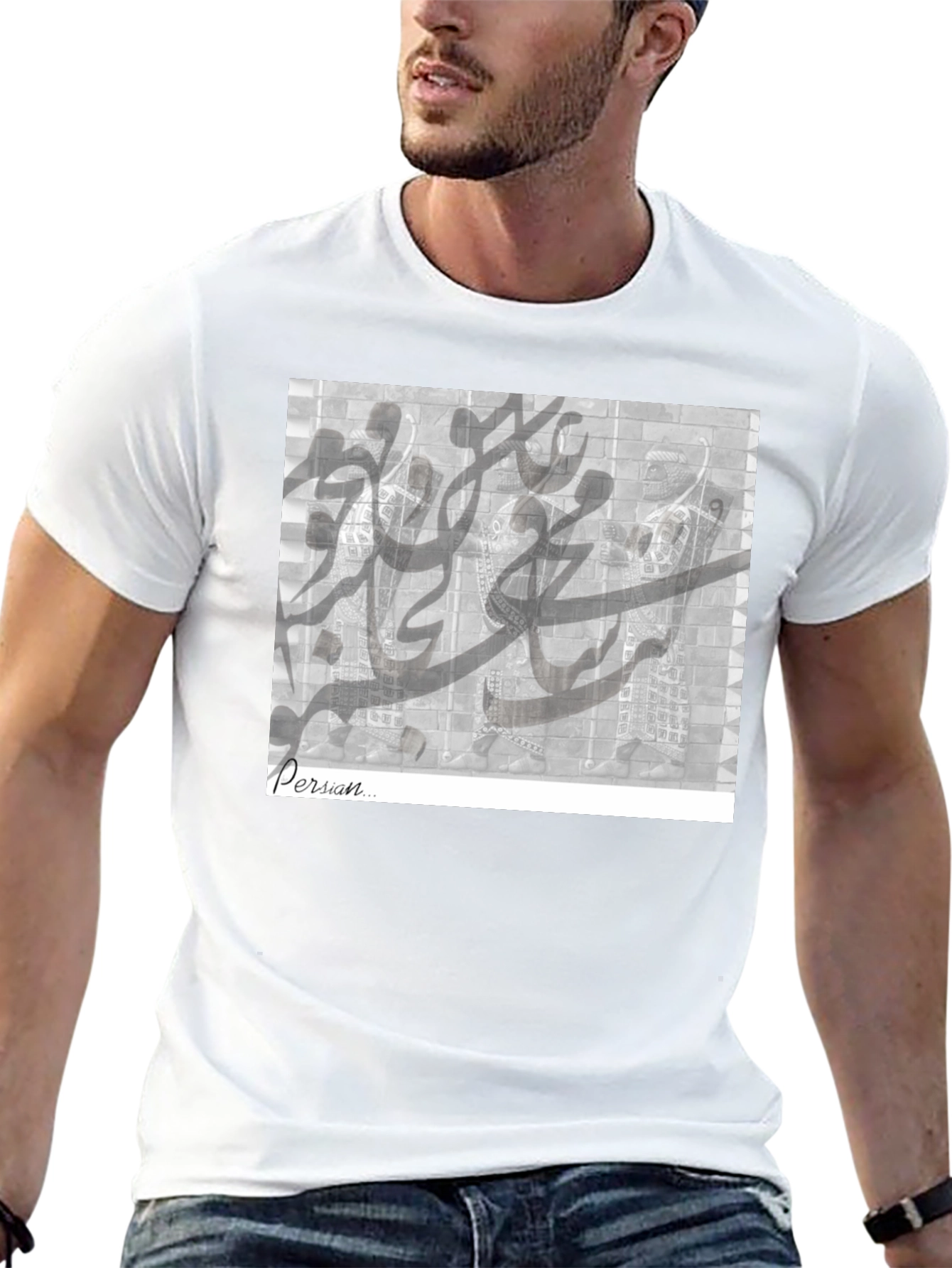 Black Persian Calligraphy Graphic T-Shirt - Unisex view 13