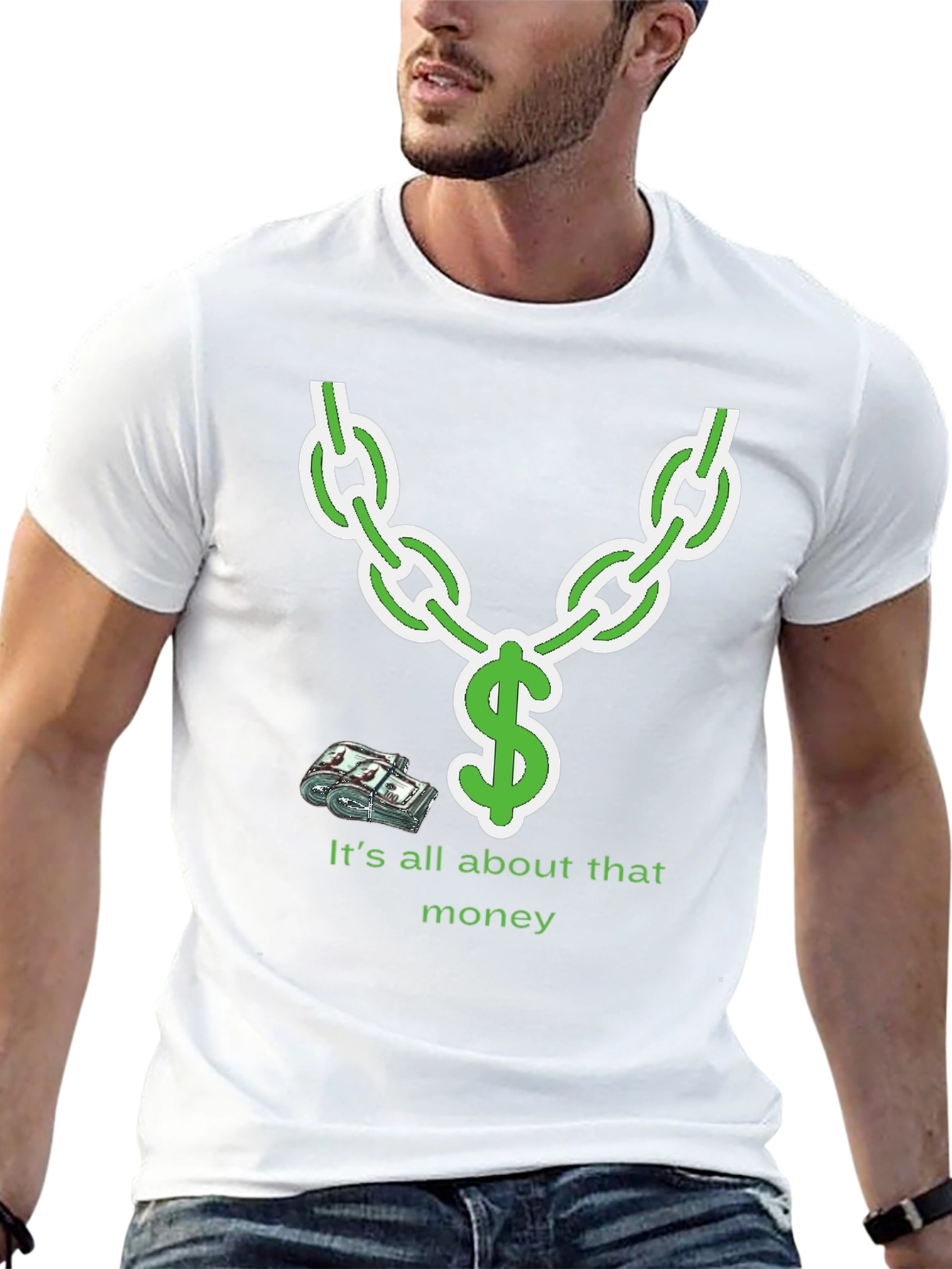 It's All About That Money Chain Graphic T-Shirt - 13